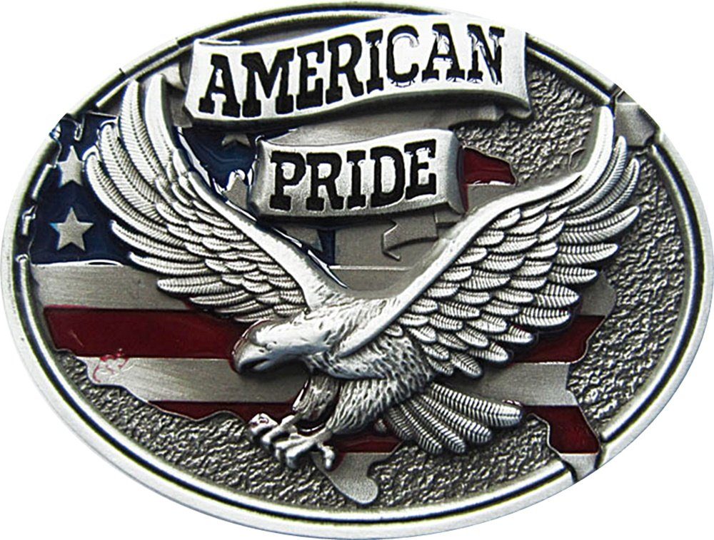 Westernlifestyle Gürtelschnalle American Pride farbig Westernbuckle