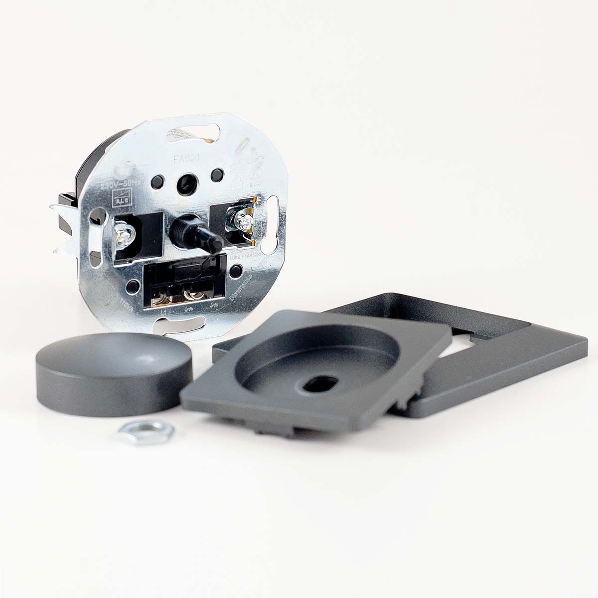 ChiliTec Drehdimmer MILOS Dimmer für LED Lampen anthrazit, mit Rahmen