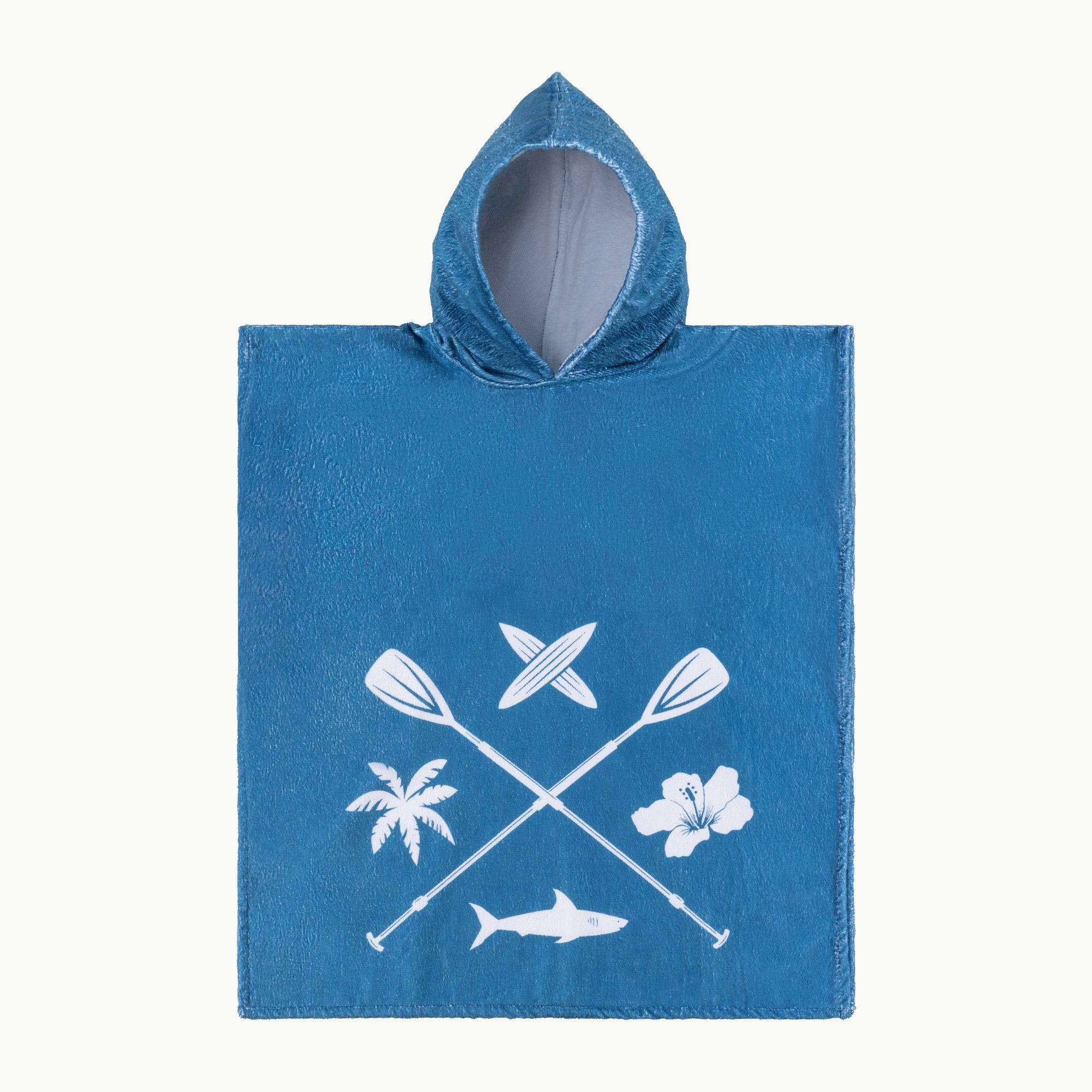 Handtuch Blau Poncho und Kinder - HOMELEVEL - Badeponcho Surfponcho, Baumwolle Kinderbademantel Baby