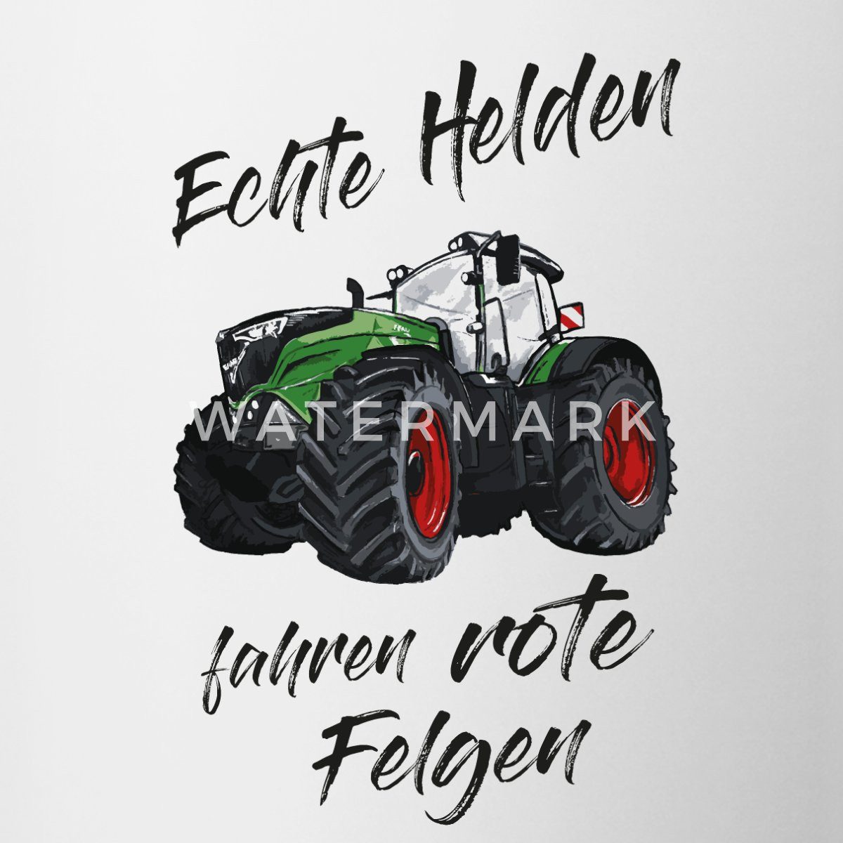 Spreadshirt Tasse Echte Helden Fahren Rote Felgen Tasse, Keramik