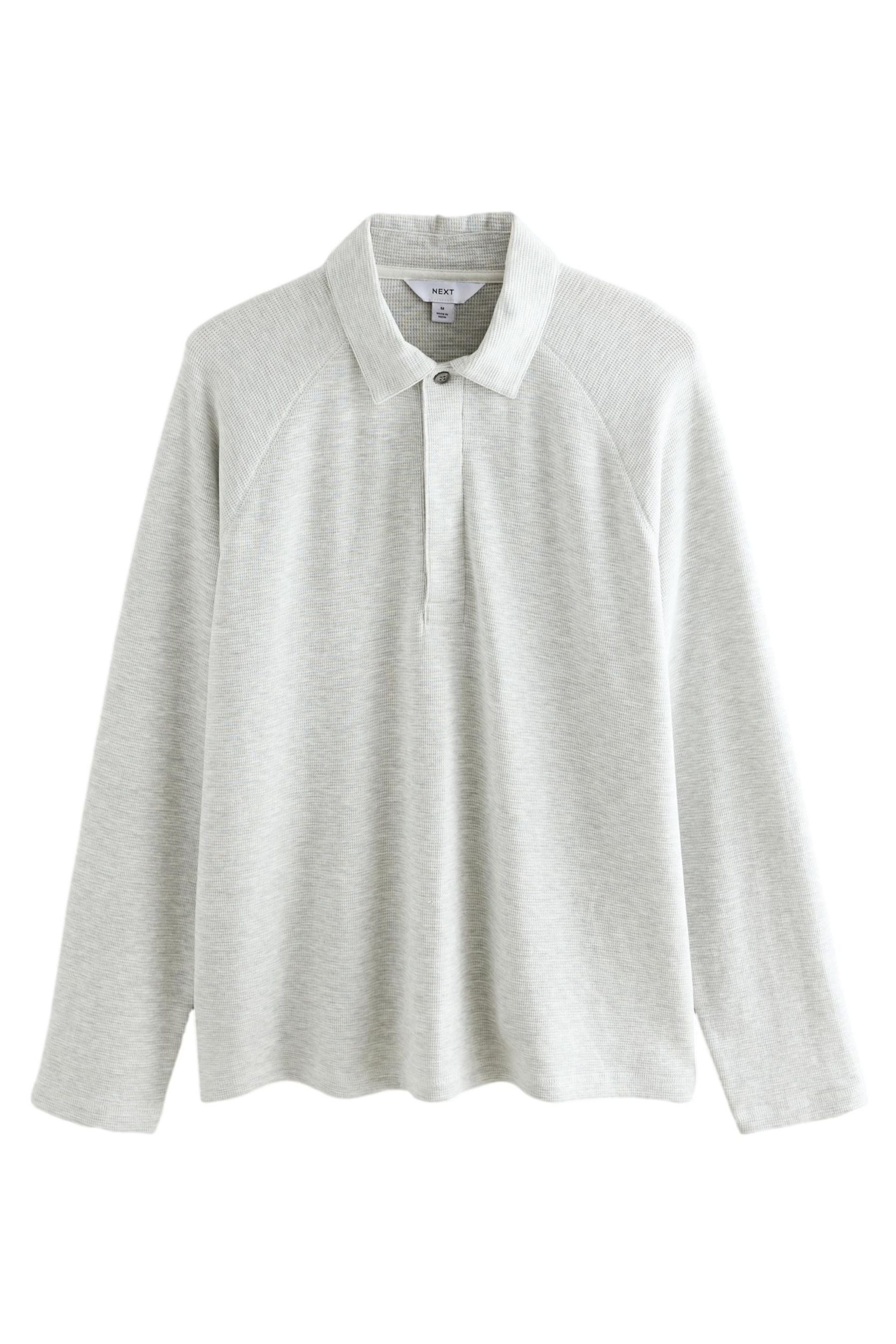 Next Langarm-Poloshirt Langärmeliges Polo-Shirt mit Waffelstruktur (1-tlg)