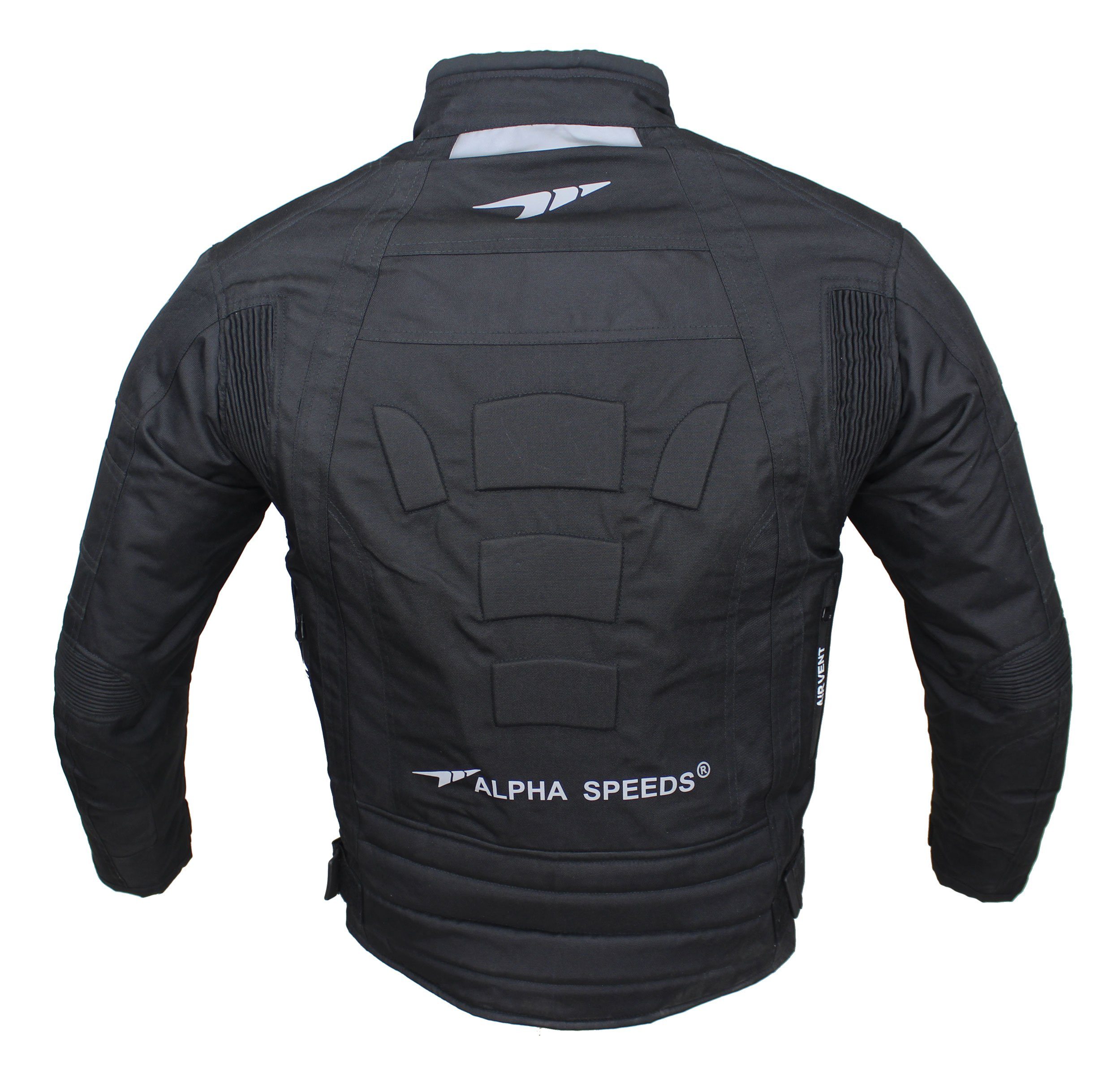 Alpha Speeds Motorradjacke Herren Motorrad Biker Textil Jacke Wasserdicht Jacke mit Protektoren Belüftungssysteme, Innenjacke ist trennbar: All Season, SLIM Sch – Bild 5 von 5