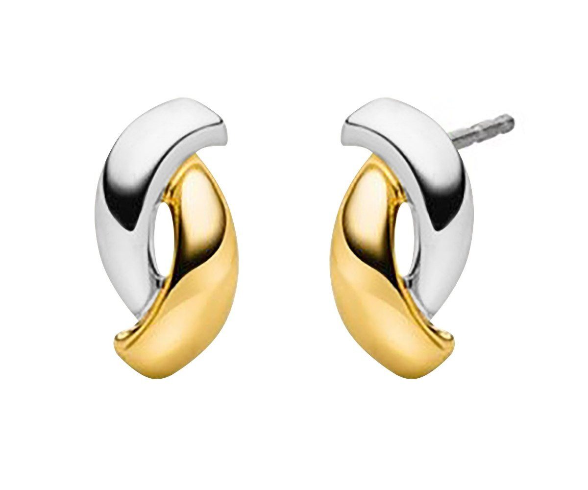 Boccia Paar Ohrstecker Damen-Titan Bicolor