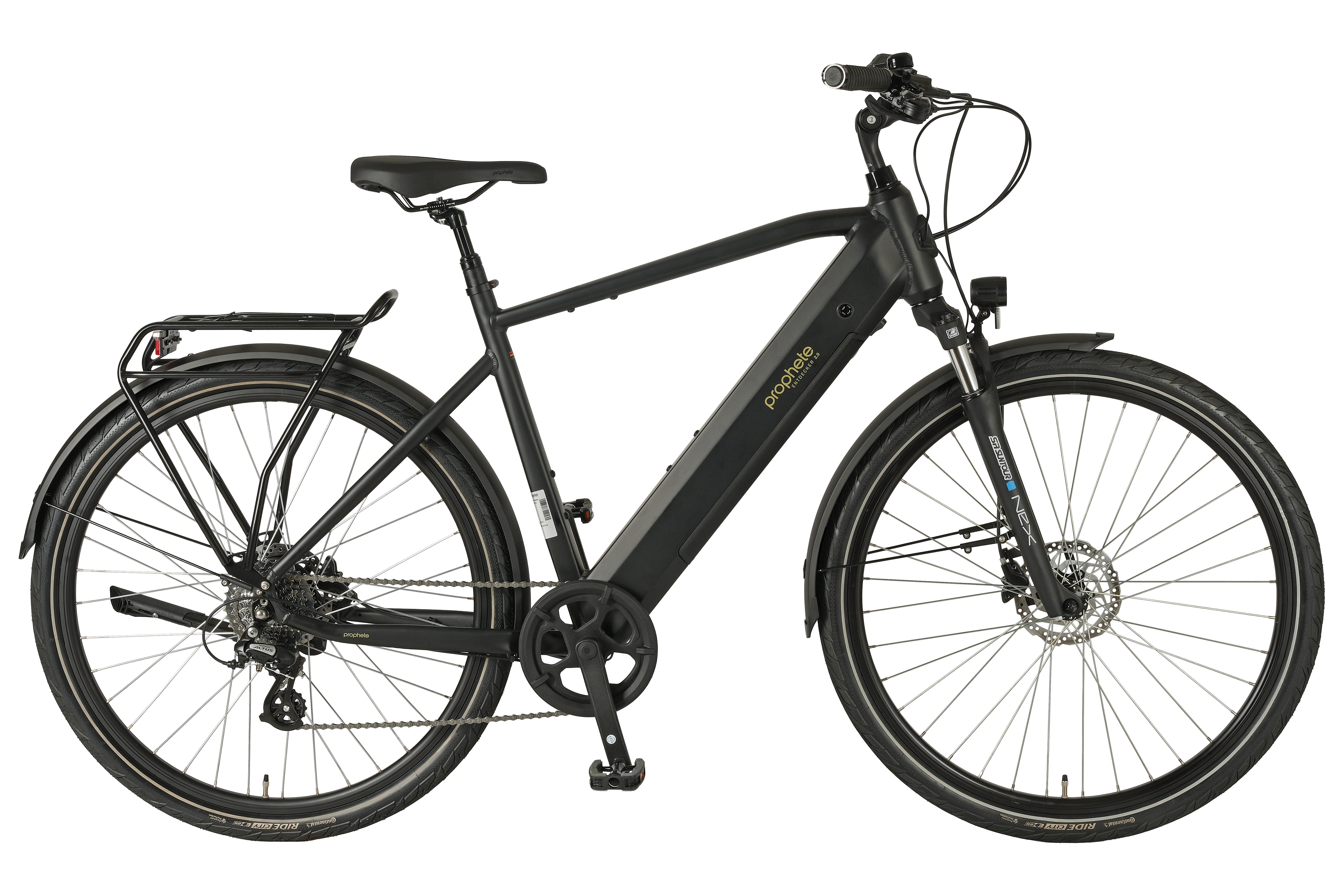 Prophete E-Bike Trekkingrad Entdecker 2.0, 8 Gang Shimano Altus Schaltwerk, Kettenschaltung, Heckmotor, 360 Wh
