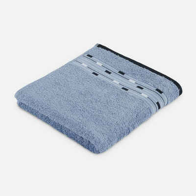 EBUY Duschtücher Schwarz-weiß kariertes Handtuch und Badetuch aus reiner Baumwolle, (1-St)