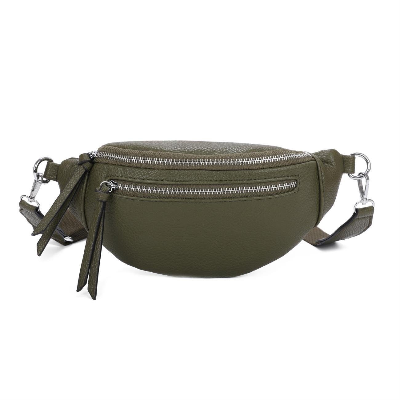 ITALYSHOP24 Bauchtasche Damen CrossBody Bag Gürteltasche günstig online kaufen