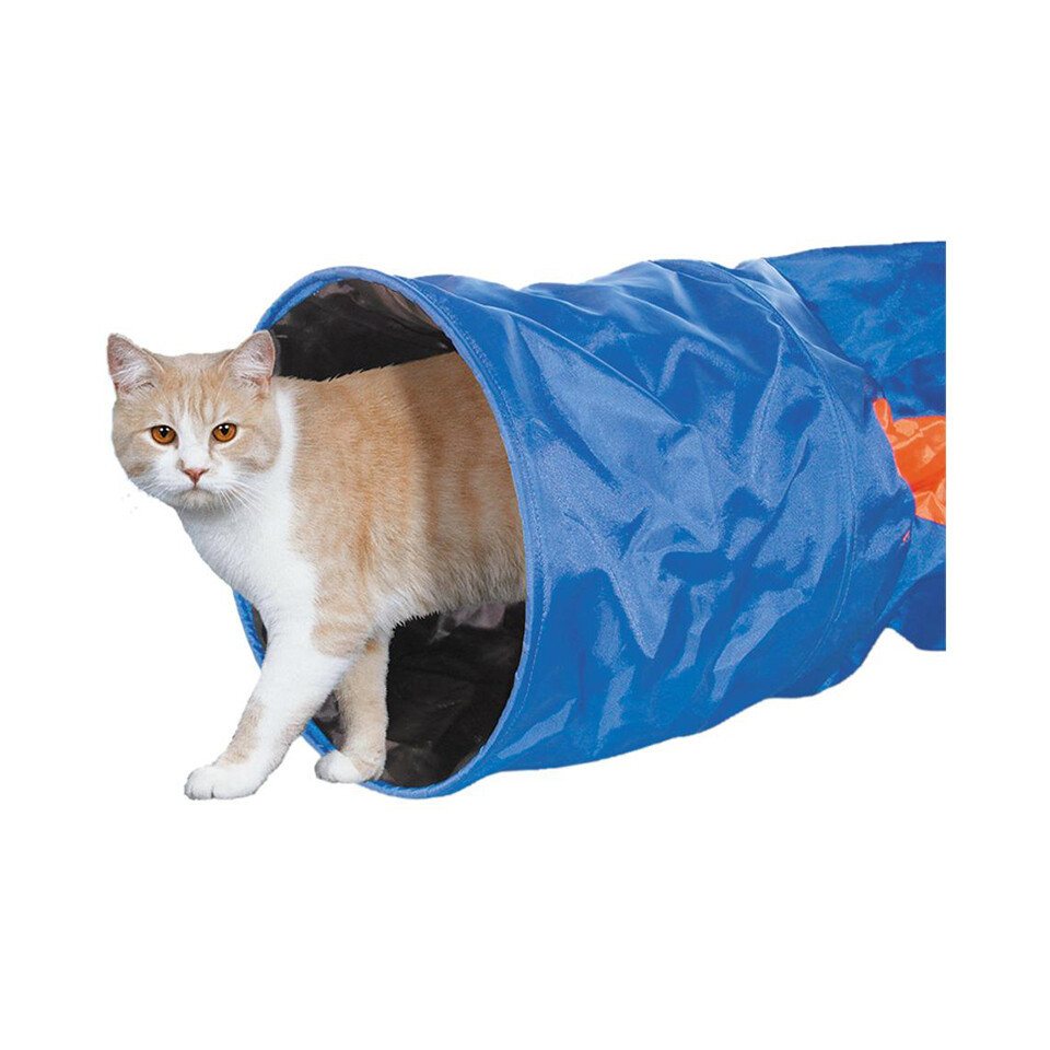 Thumbnail - Nobby Tiertunnel Katzentunnel blau orange gestreift