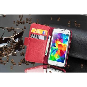 Cadorabo Handyhülle Samsung Galaxy S5 MINI / S5 MINI DUOS Samsung Galaxy S5 MINI / S5 MINI DUOS, Klappbare Handy Schutzhülle - Hülle - mit Standfunktion und Kartenfach