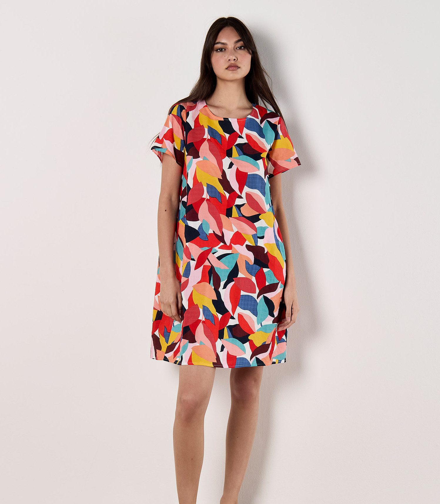 Apricot Minikleid Cocoon-Kleid mit Multicolor günstig online kaufen