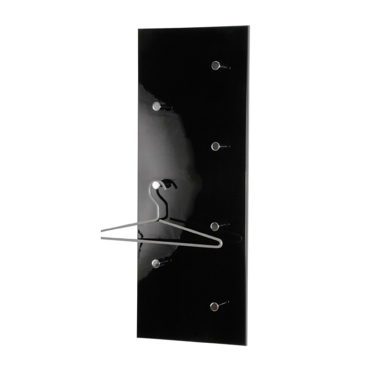 HAKU Wandgarderobe HAKU Möbel Wandgarderobe - schwarz-chrom - H. 30cm x B. 80cm (1 Stück)
