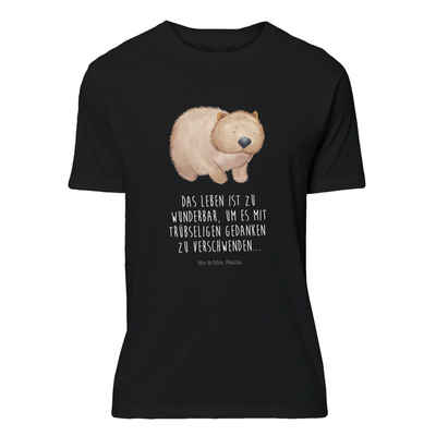 Mr. & Mrs. Panda T-Shirt Wombat - Schwarz - Geschenk, Tiere, gute Laune, Lustiges T-Shirt, Dam (1-tlg)