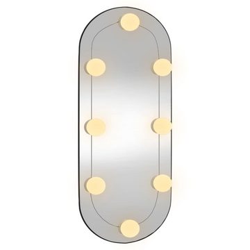 vidaXL Spiegel Wandspiegel mit LED-Leuchten 25x60 cm Glas Oval