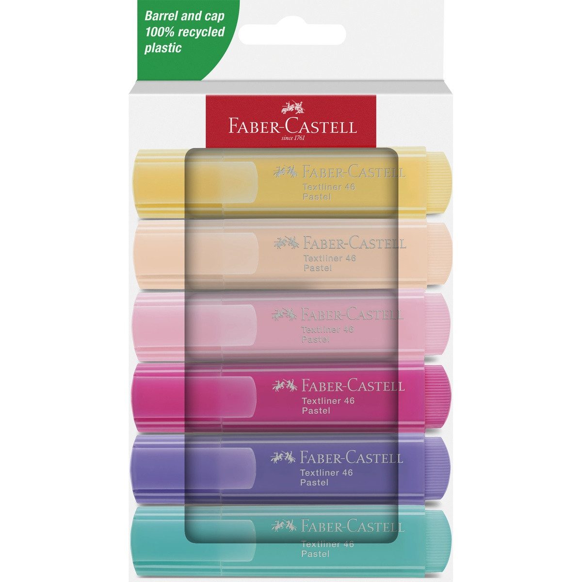 Faber-Castell Marker FABER-CASTELL Textmarker 46 Pastell 6 Stück