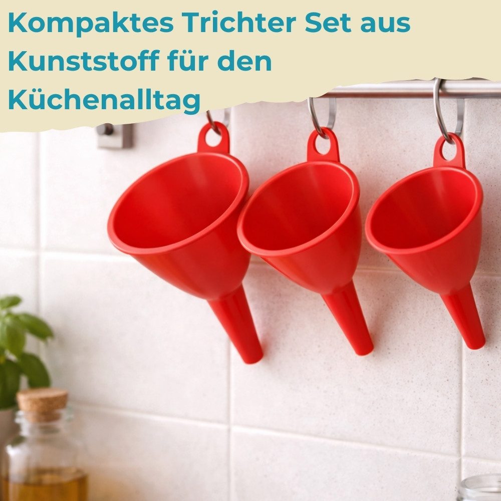 GarPet Öltrichter Trichter Küche klein 4er Set Kunststoff Ein Füll Trichter Einfüllhilfe – Bild 2 von 5