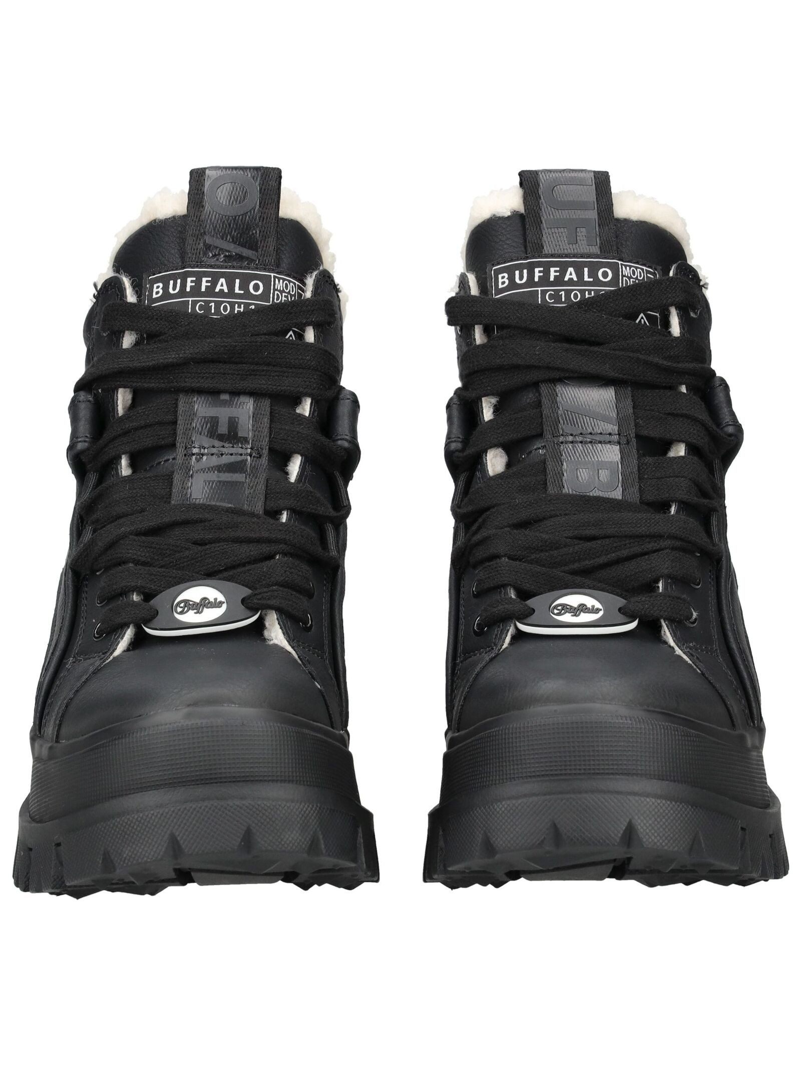 Buffalo Buffalo Stiefelette Lederimitat Schnürstiefelette