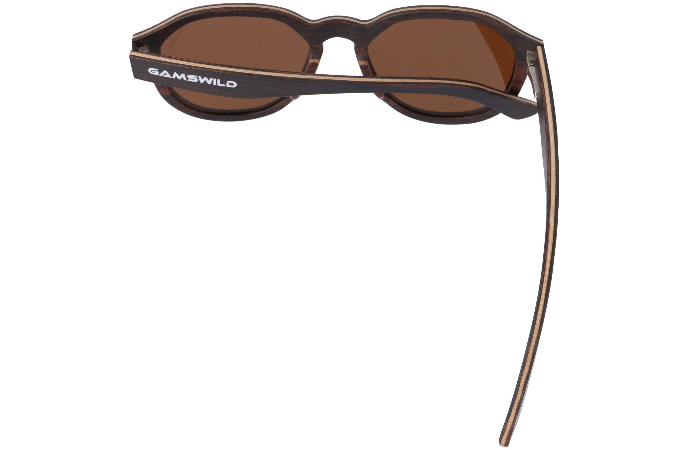 Gamswild Sonnenbrille Brille Herren Holzbrille Unisex, grau, Gläser Damen GAMSSTYLE braun, WM0013 polarisierte lila in