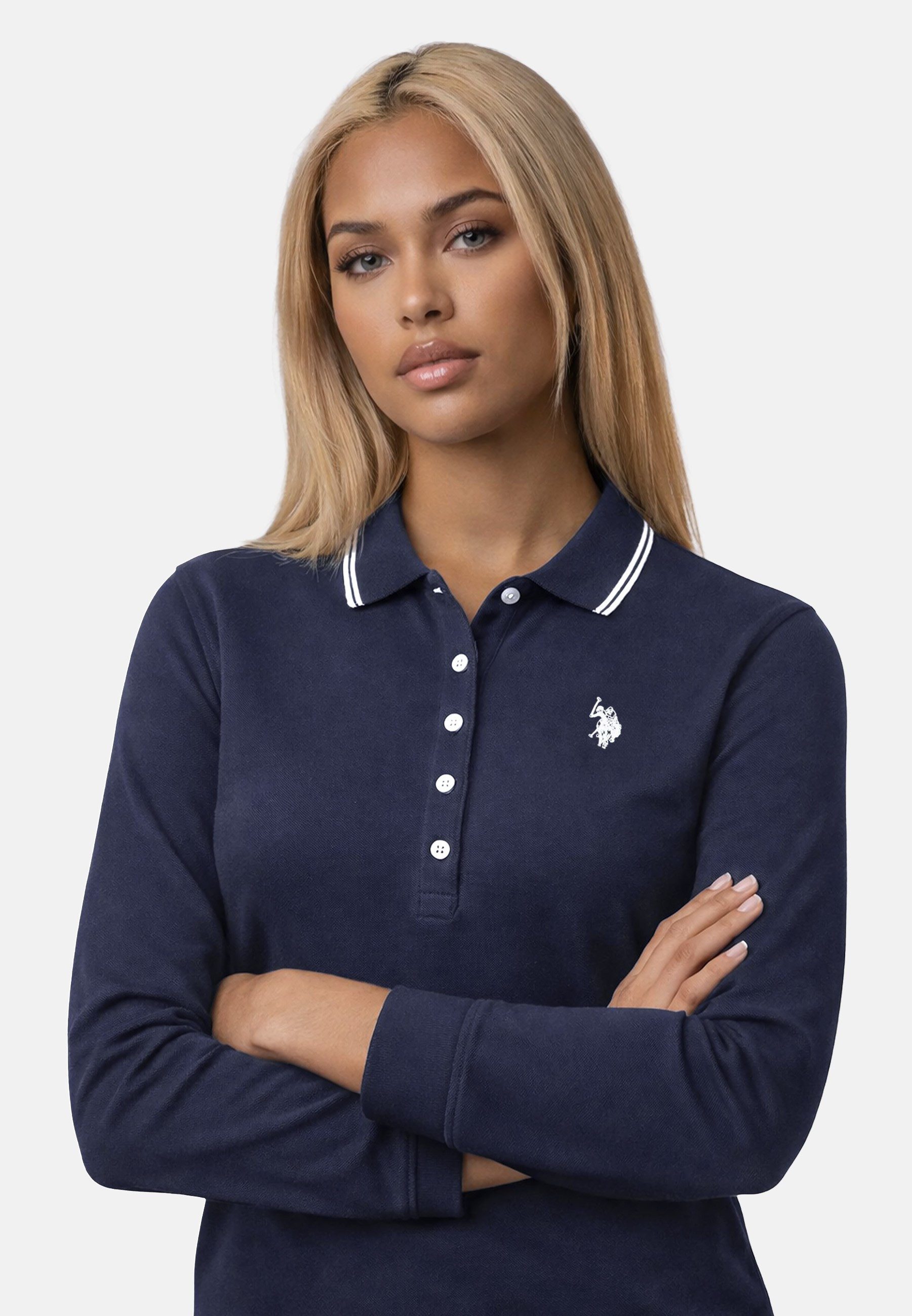 U.S. Polo Assn. Poloshirt USDaance Damen Langarm - Longsleeve Polo aus Baum günstig online kaufen