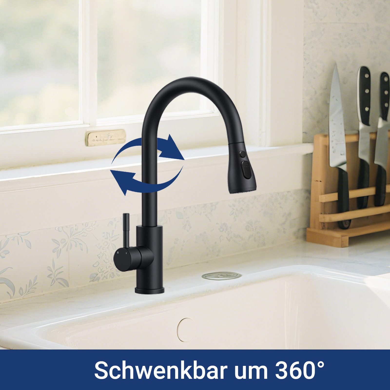 AICA Küchenarmatur Wasserhahn Küche,Spültischarmatur Ausziehbar,Armatur Küc günstig online kaufen