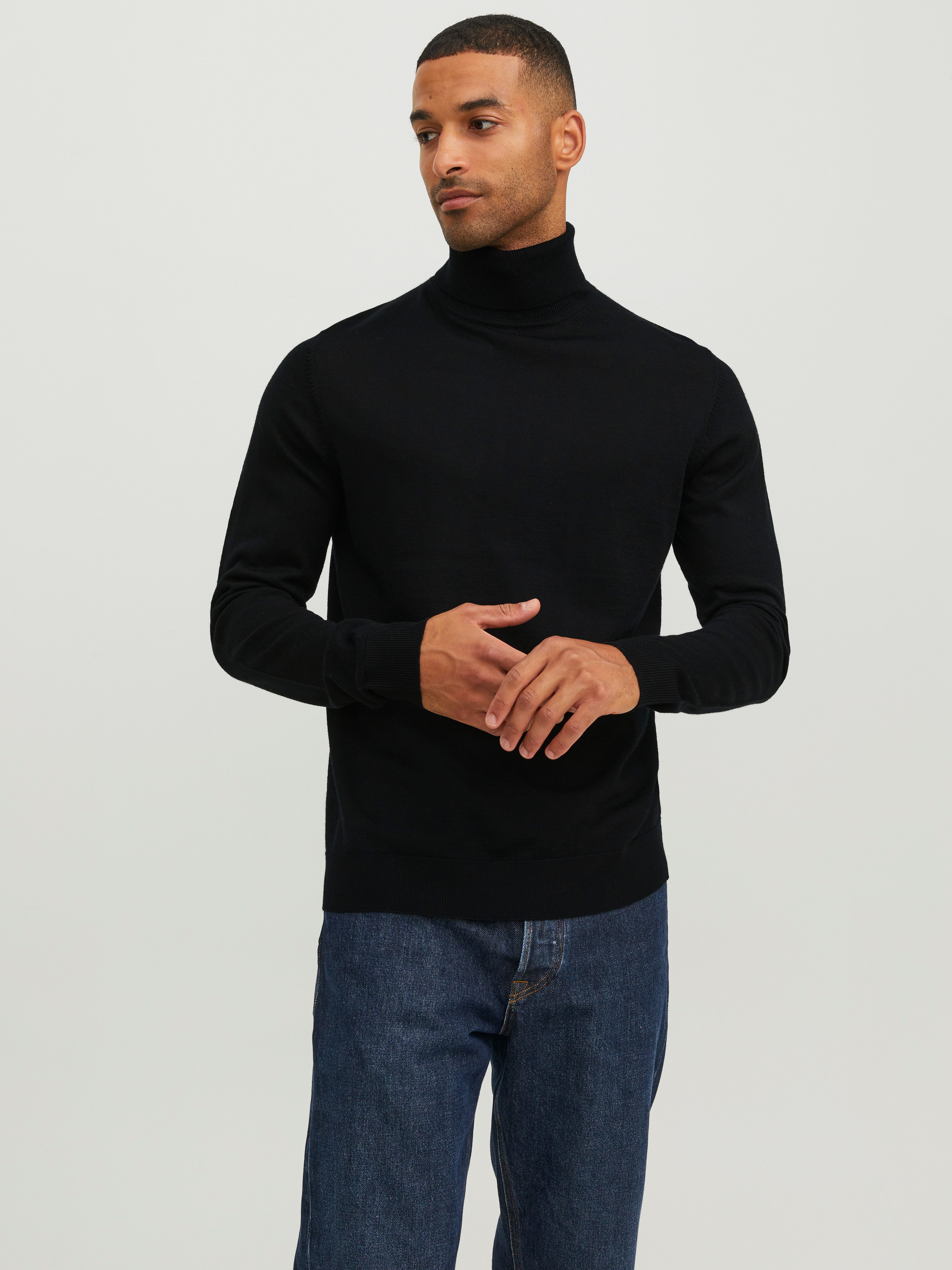 Jack & Jones Rollkragenpullover JPRBLAMERINO KNIT ROLL NECK Wolle, regular fit
