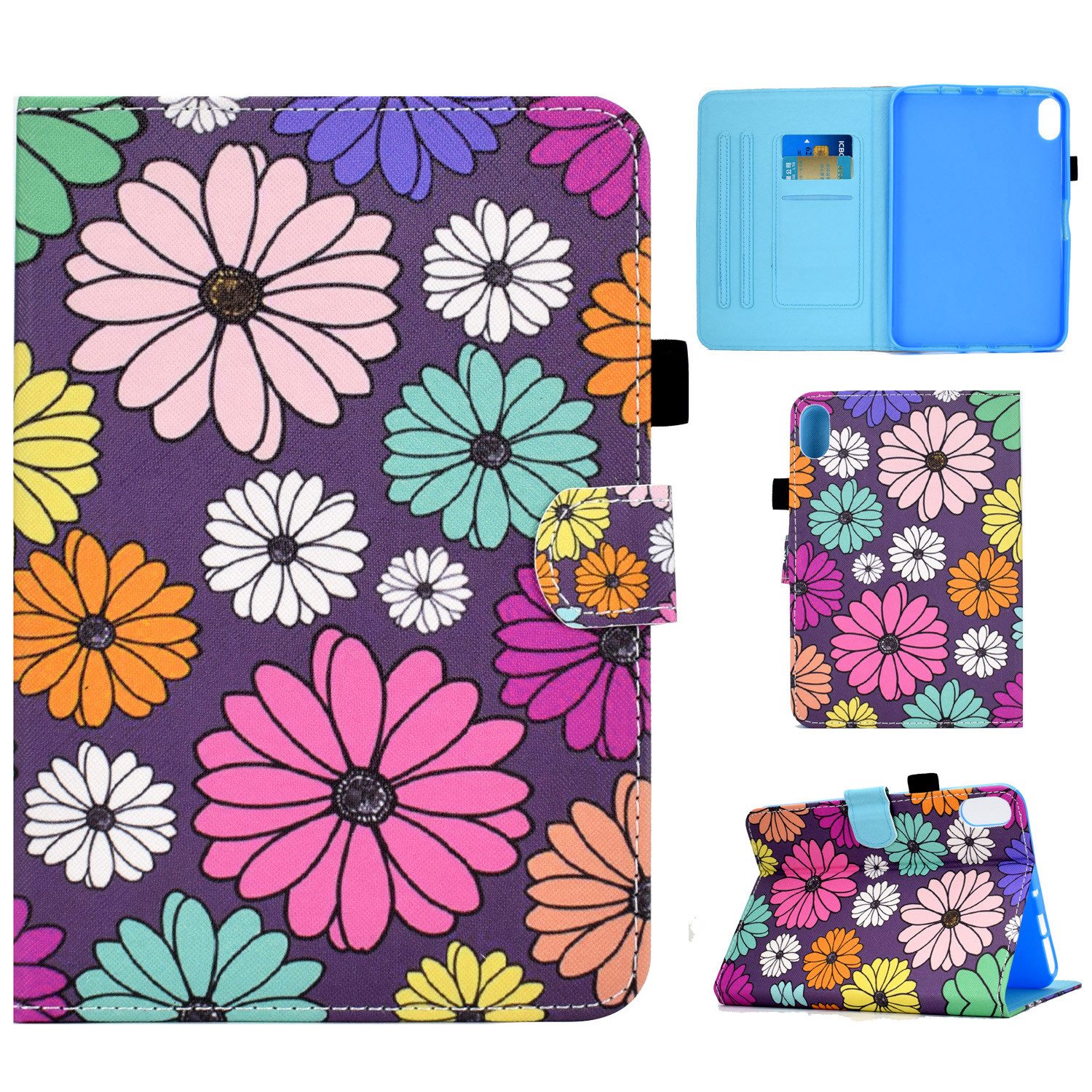 trends for living Tablet-Hülle Leder Cover Etui Hülle Case Tasche Für iPad Schnalle Stifthülle