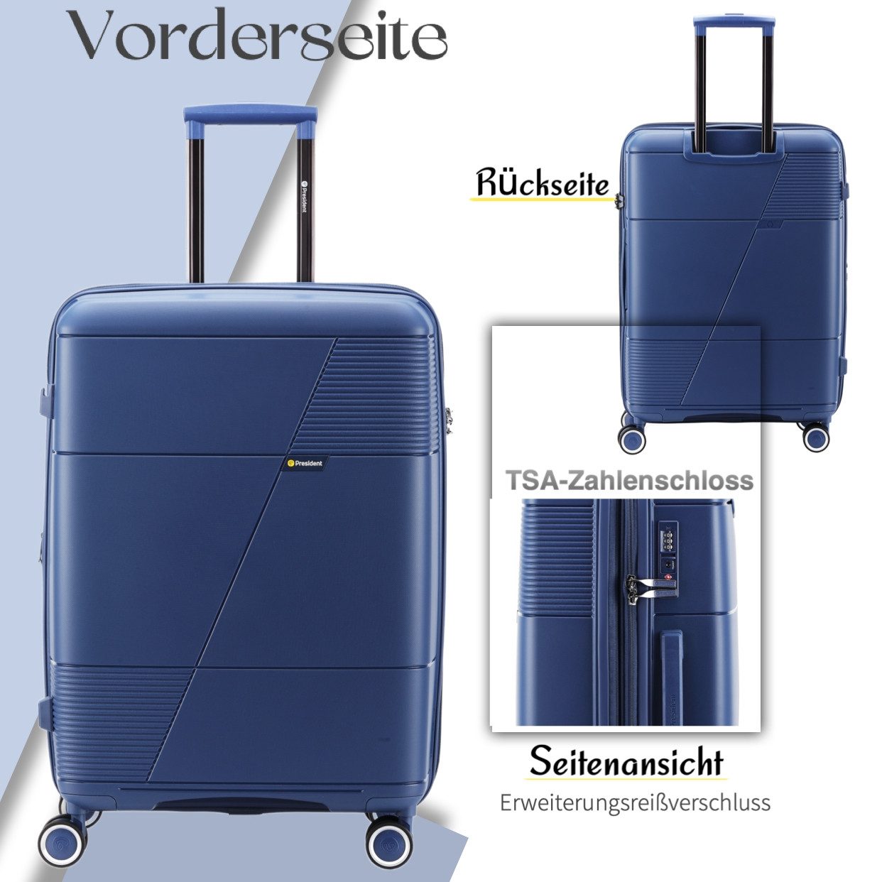 Super Solu Hartschalen-Trolley robuster & stabiler Hartschalenkoffer aus PP günstig online kaufen