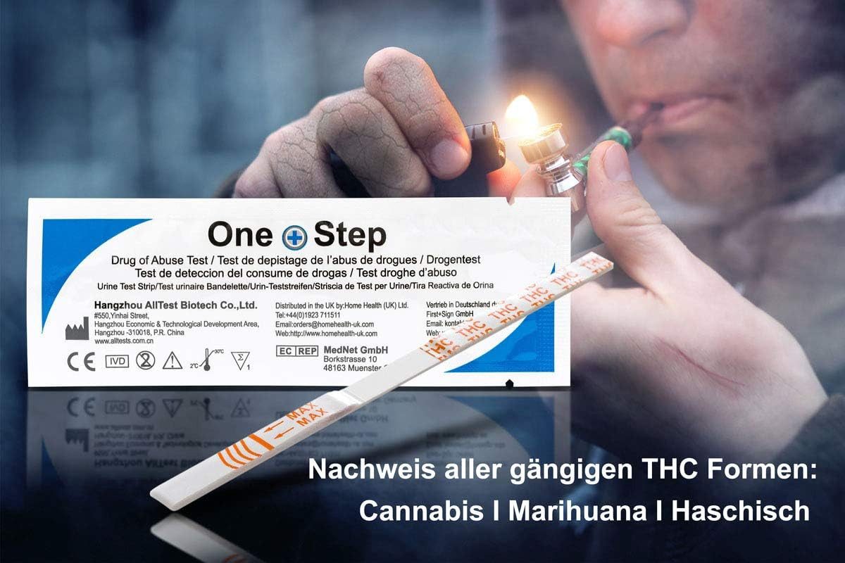 One+Step Drogen-Schnelltest THC - Urintest mit hoher Sensitivität, 5-tlg.
