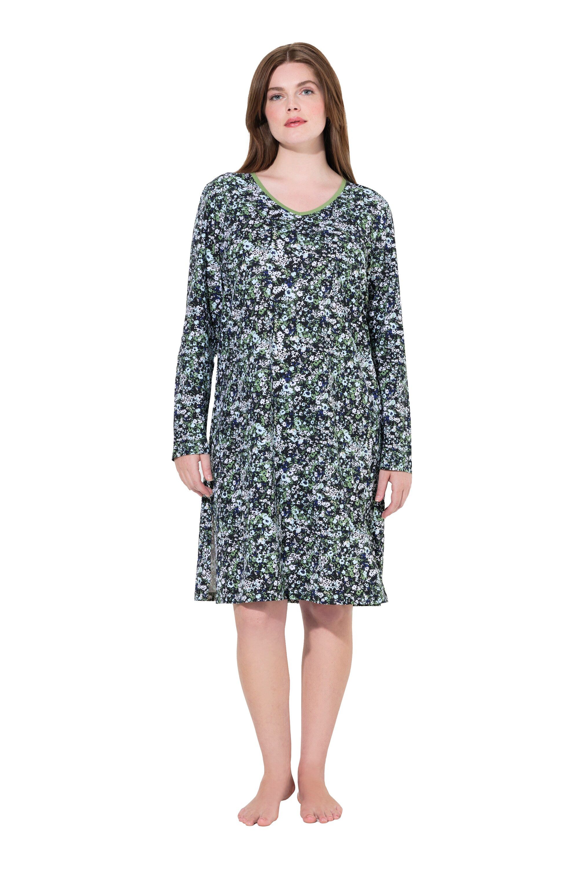 Ulla Popken Bigshirt Bigshirts 2er-Pack Rundhals/V-Ausschnitt Langarm günstig online kaufen