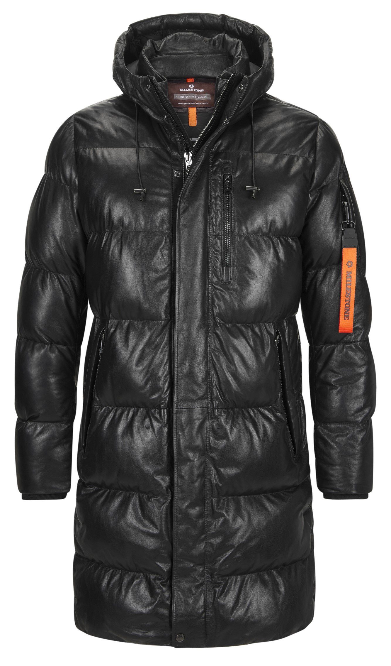 Milestone Ledermantel MSPiero aus softem Lammnappa Leder mit Kapuze günstig online kaufen