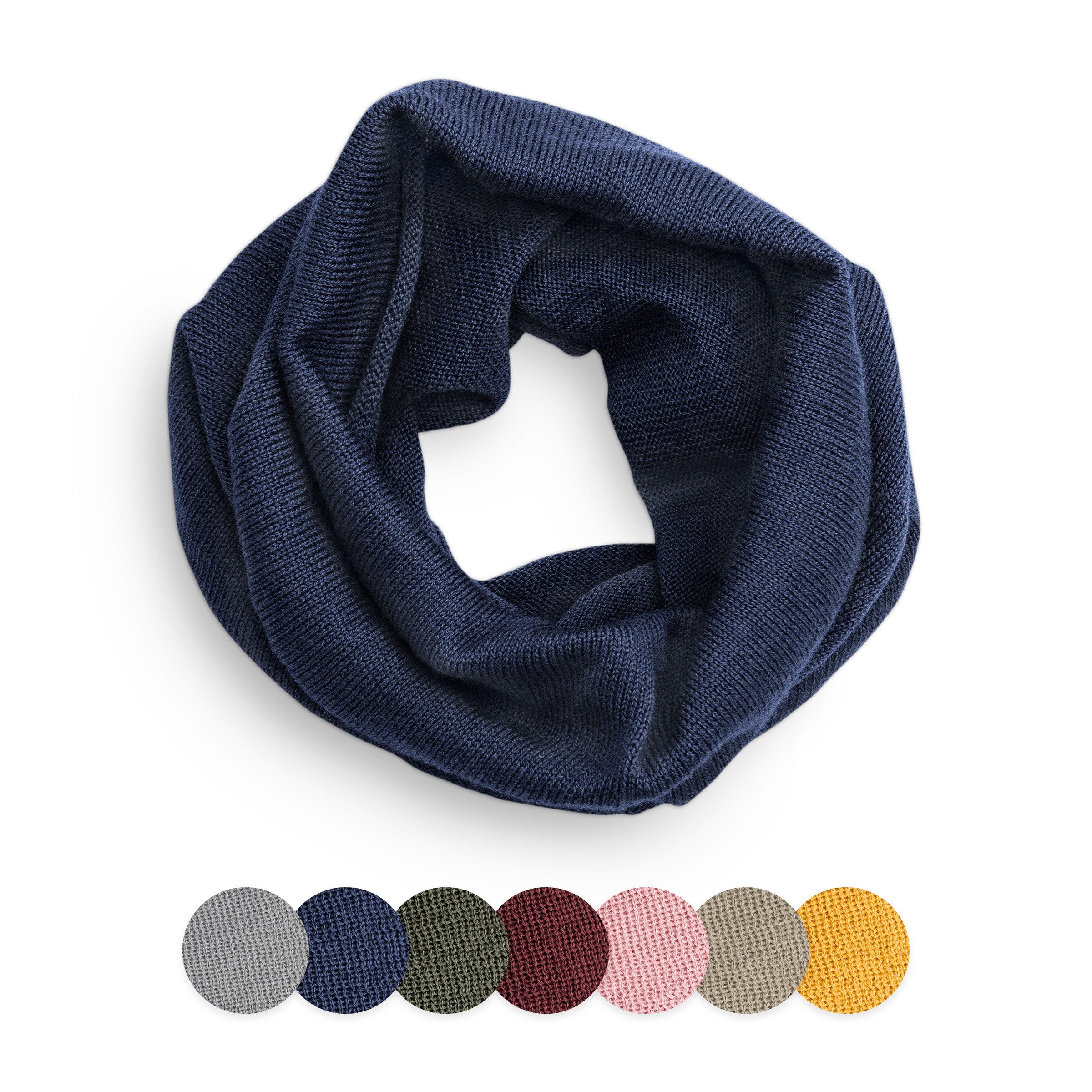 Strickschal Schlauchschal für Kinder, aus Merino Schurwolle