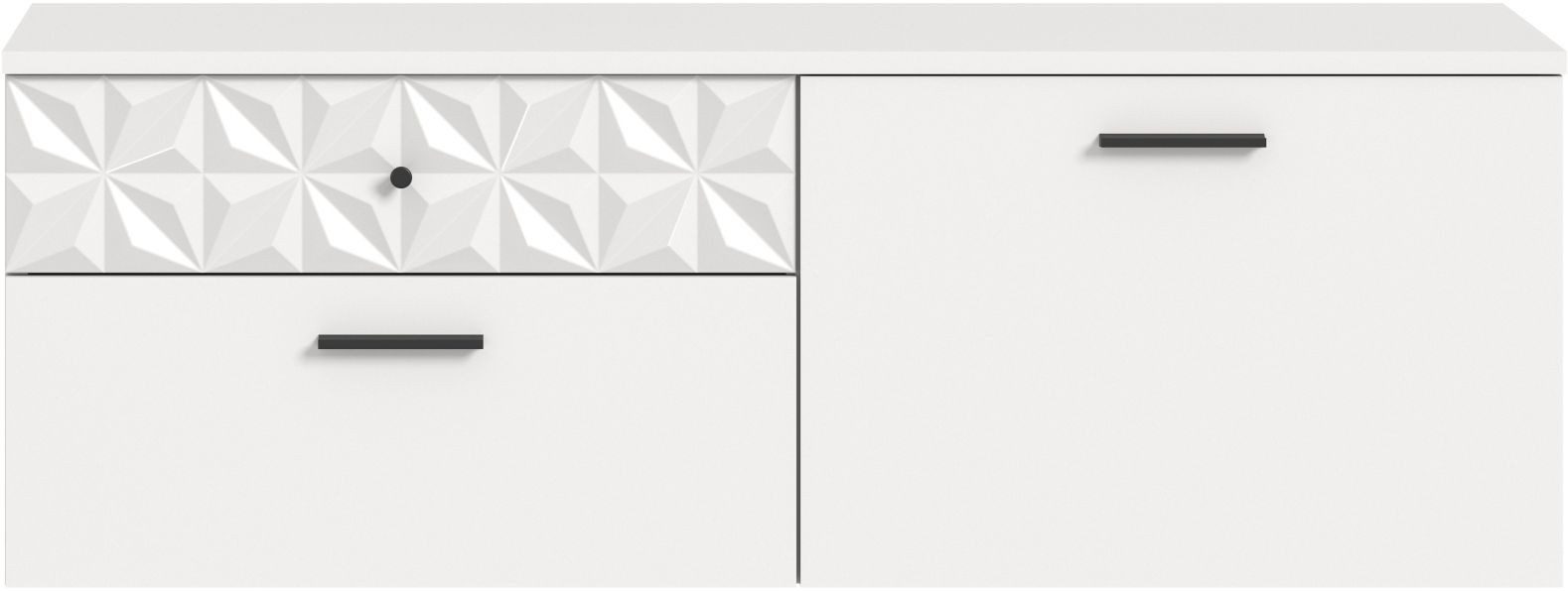 xonox.home Schuhschrank Weiß Melamin 110,2x38x35 cm