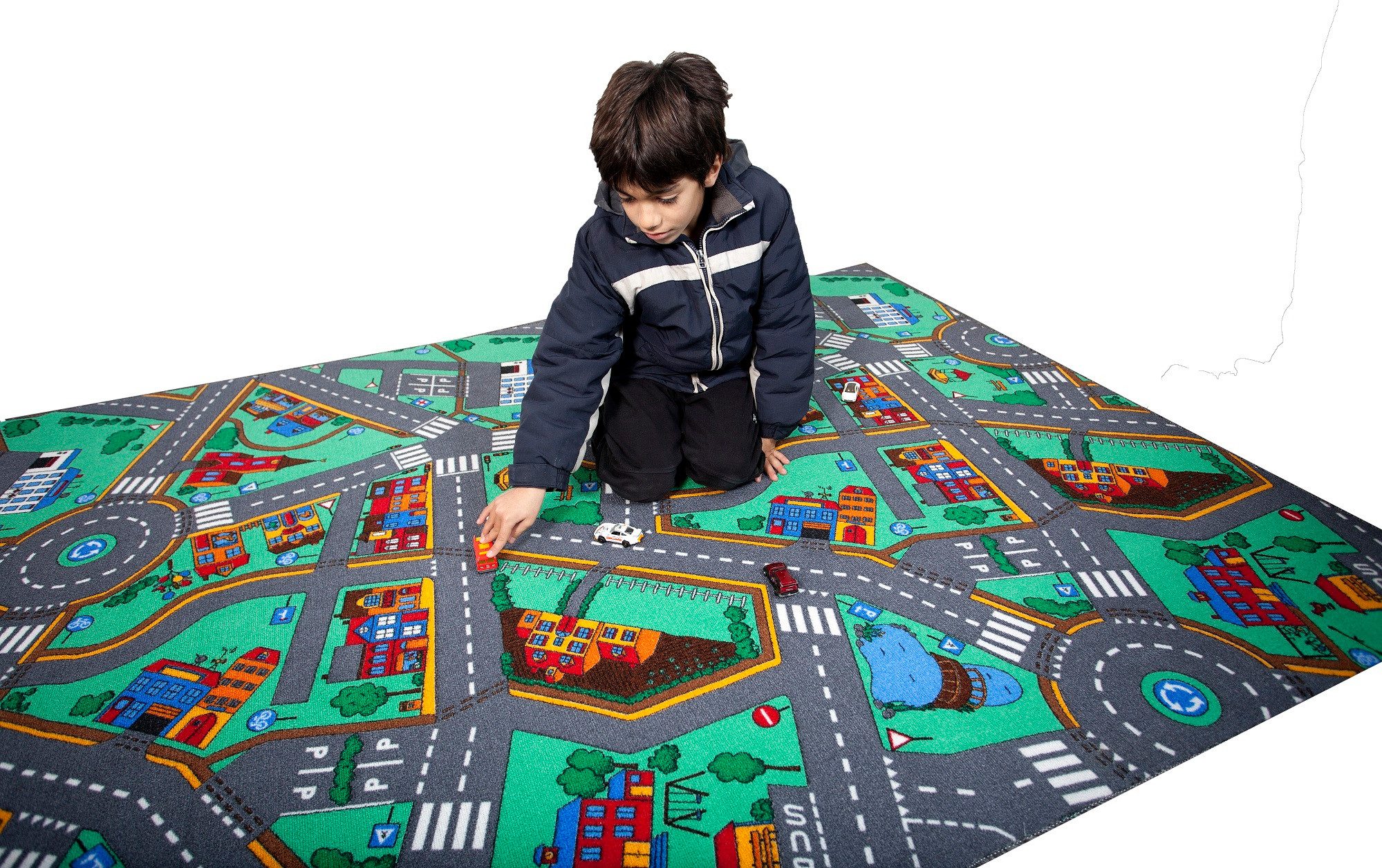 Sumo Didactic, S.L. Spielmatte Verkehrsmatte für Kids 160x120cm fördert Verkehrserziehung