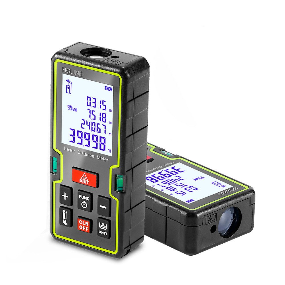 ONEVAN Entfernungsmesser Rotlicht-Laser-Entfernungsmesser 40M, Präzises Lasermessgerät, mit LCD-Display, ±2mm Genauigkeit, M/In/Ft