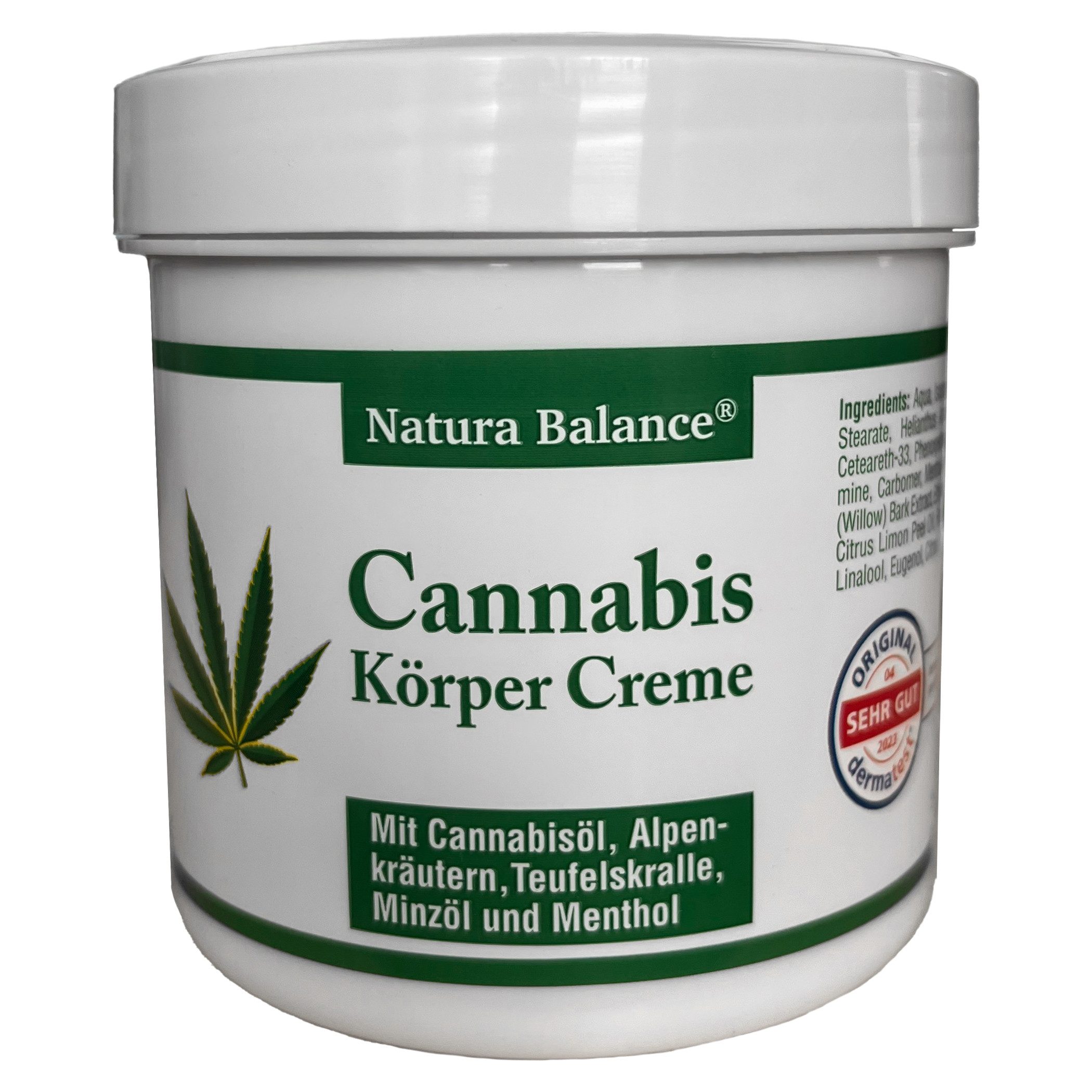 Natura Balance Bodylotion 2 Dosen a 250 ml Cannabis Körper Creme Alpenkräuter Salbe, 2-tlg.