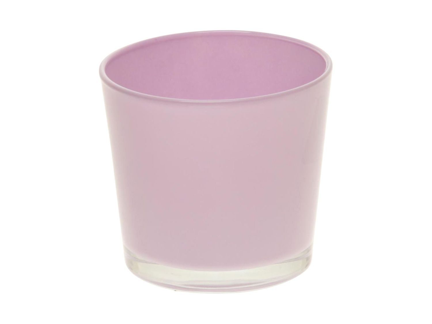INNA-Glas Blumentopf Kerzenglas Alena aus Glas, lila, 12,5cm, Ø13,3cm