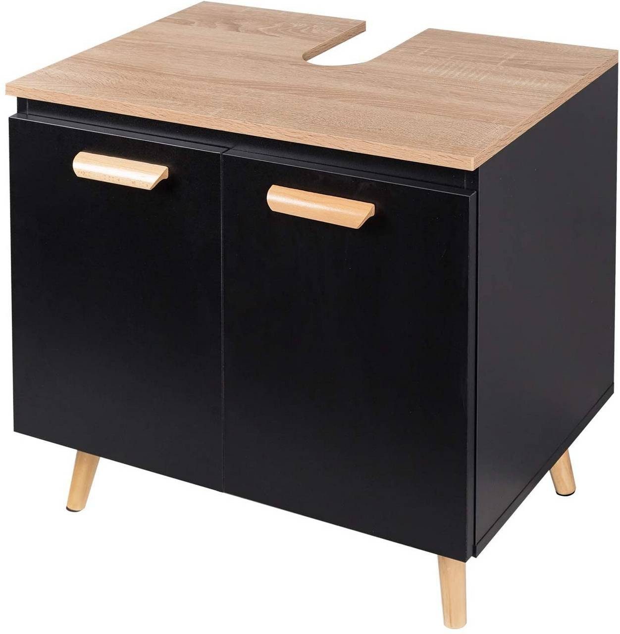 EUGAD Waschbeckenunterschrank Badschrank Unterschrank mit 2 günstig online kaufen