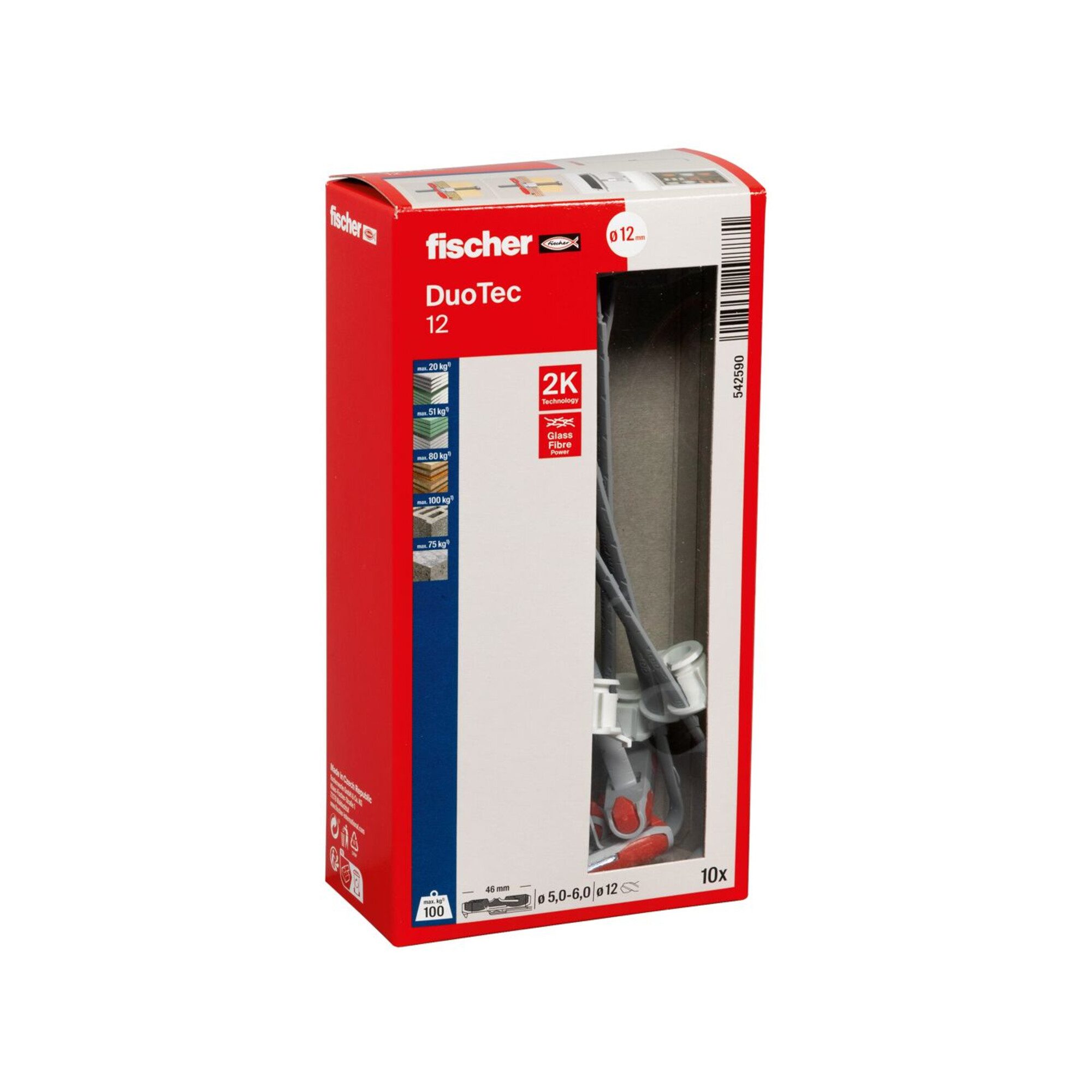 fischer Universaldübel fischer DUOTEC 12 LD 10 Stk