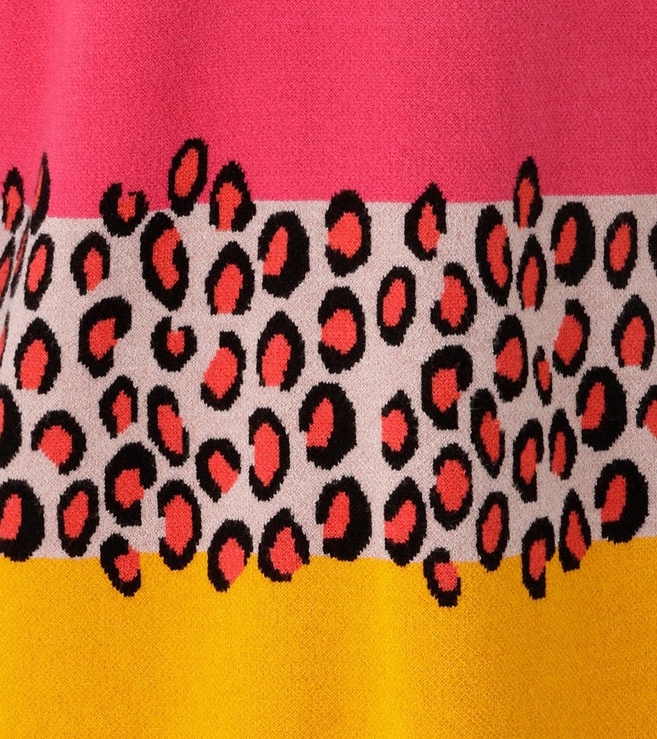 Aniston SELECTED Strickpullover im Animal-Look in Kombination mit Blockstreifen