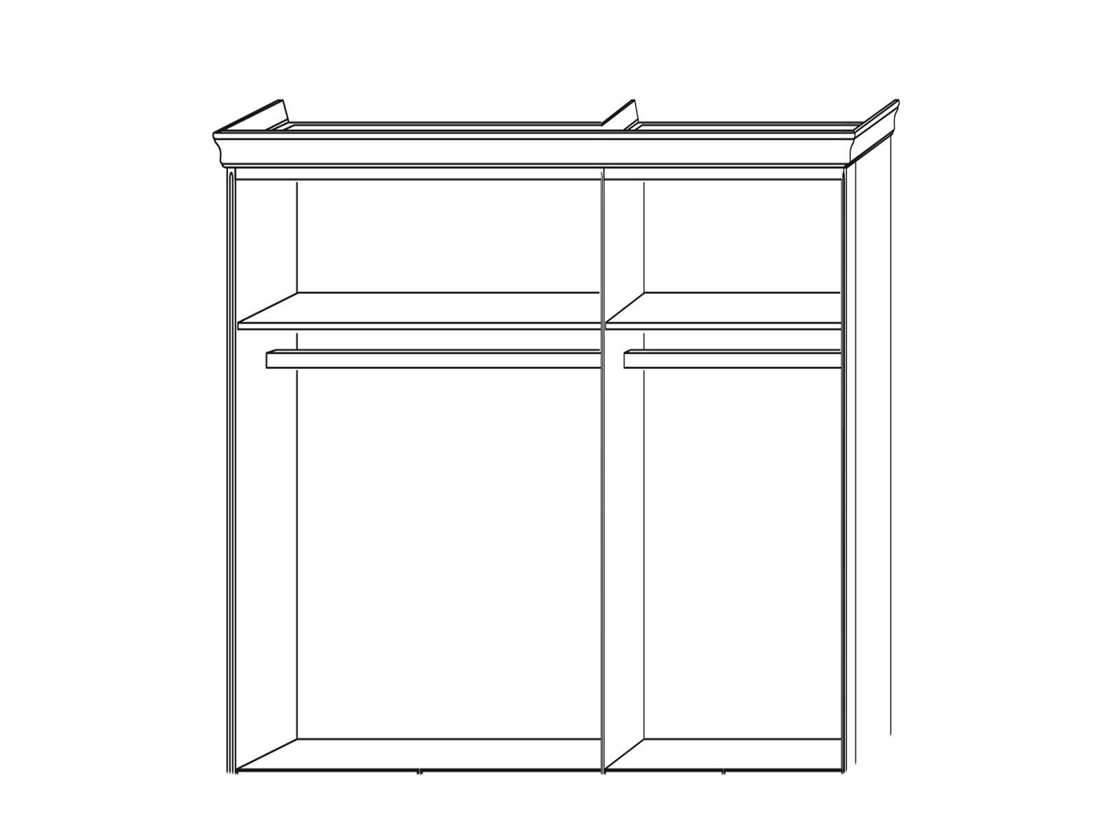 Casamia Kleiderschrank Kleiderschrank Dreams 2/3/4/5/6-türig, Höhe 228 cm, mit Holztüren, Abs. € 2.835,95