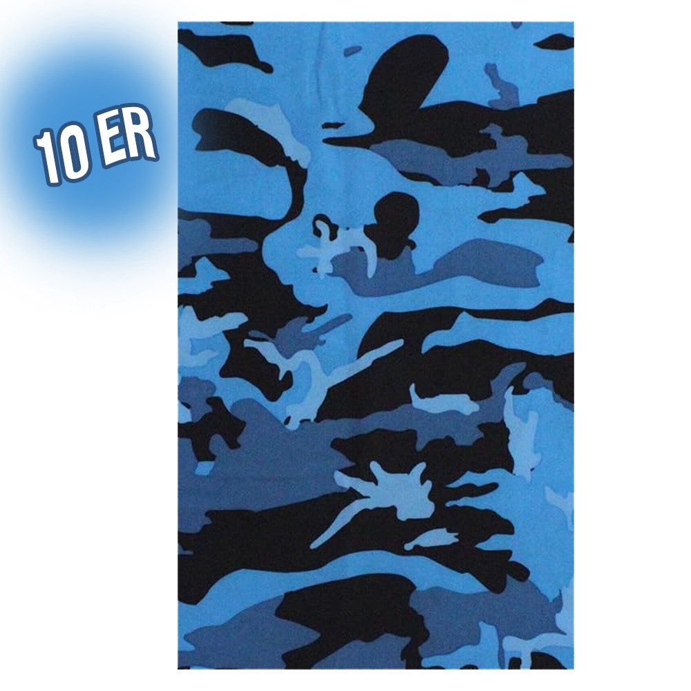 Fiducia Bandana [10erpack] Schlauchschal Motorrad Fleece Multifuntionstuch Loop, (10-St), Antistatisch - Elastisch und Atmungsaktiv