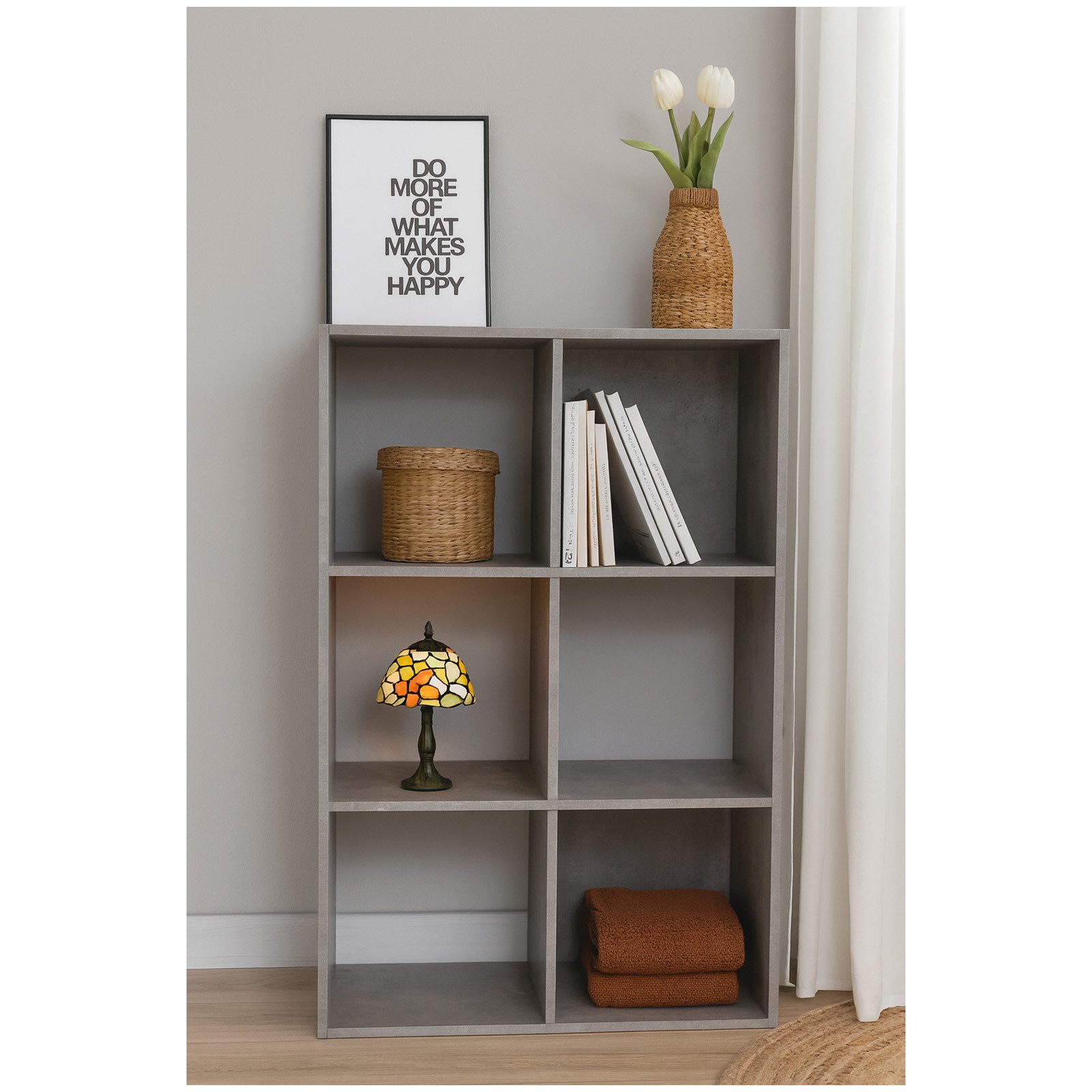 HTI-Living Standregal Regal 60x90 Thekla Beton, Stück 1-tlg., Standregal 6 günstig online kaufen