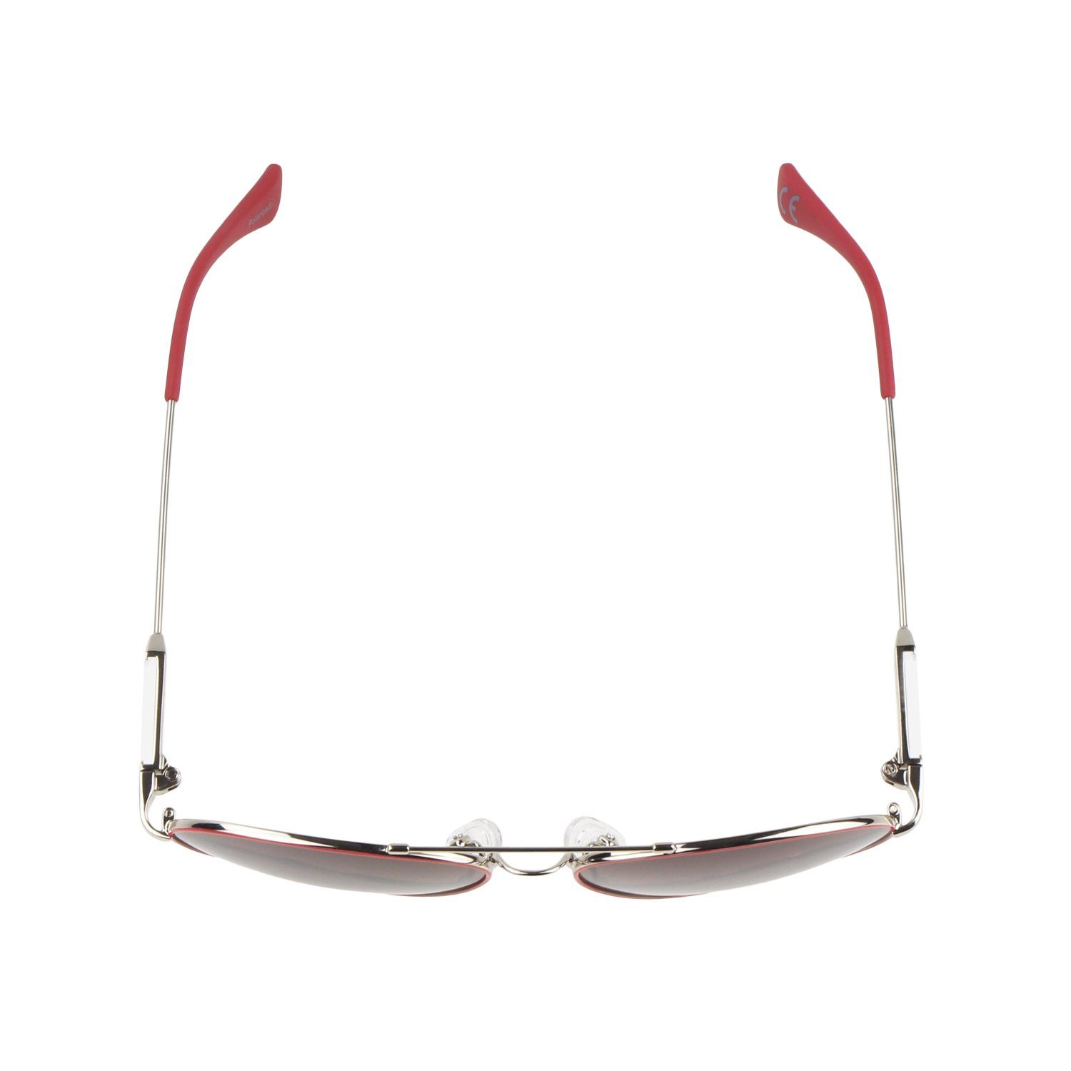 Schiebeschachtel) - Jahre, Metall ActiveSol Flieger-Brille Braune Sonnenbrille Pilotenbrille für Metall Bügel Kinder, (inklusive SUNGLASSES Rot Memory 10 - und 6 Gläser mit im Brillenputztuch Nasenbügel