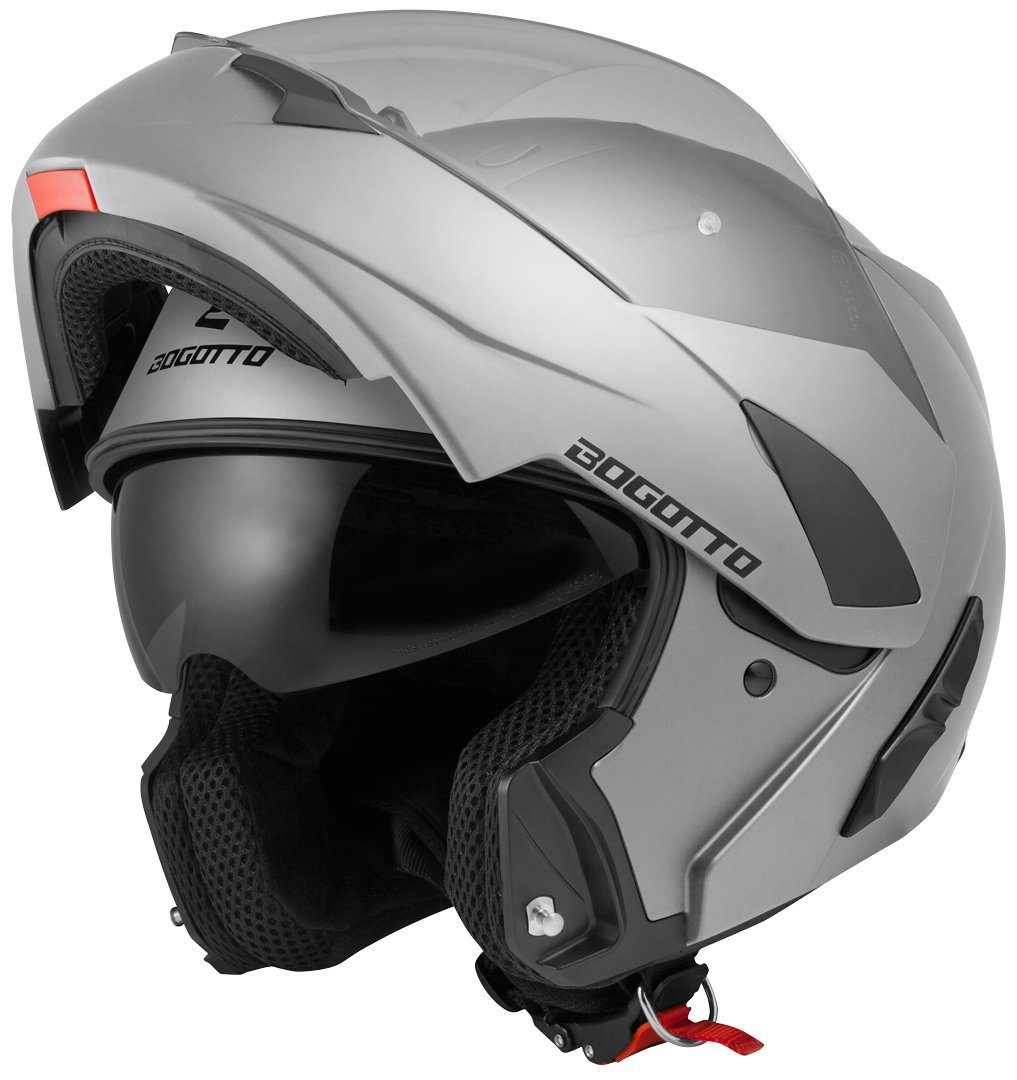 Bogotto Motorradhelm V280 Klapphelm, integriertes Sonnenvisier