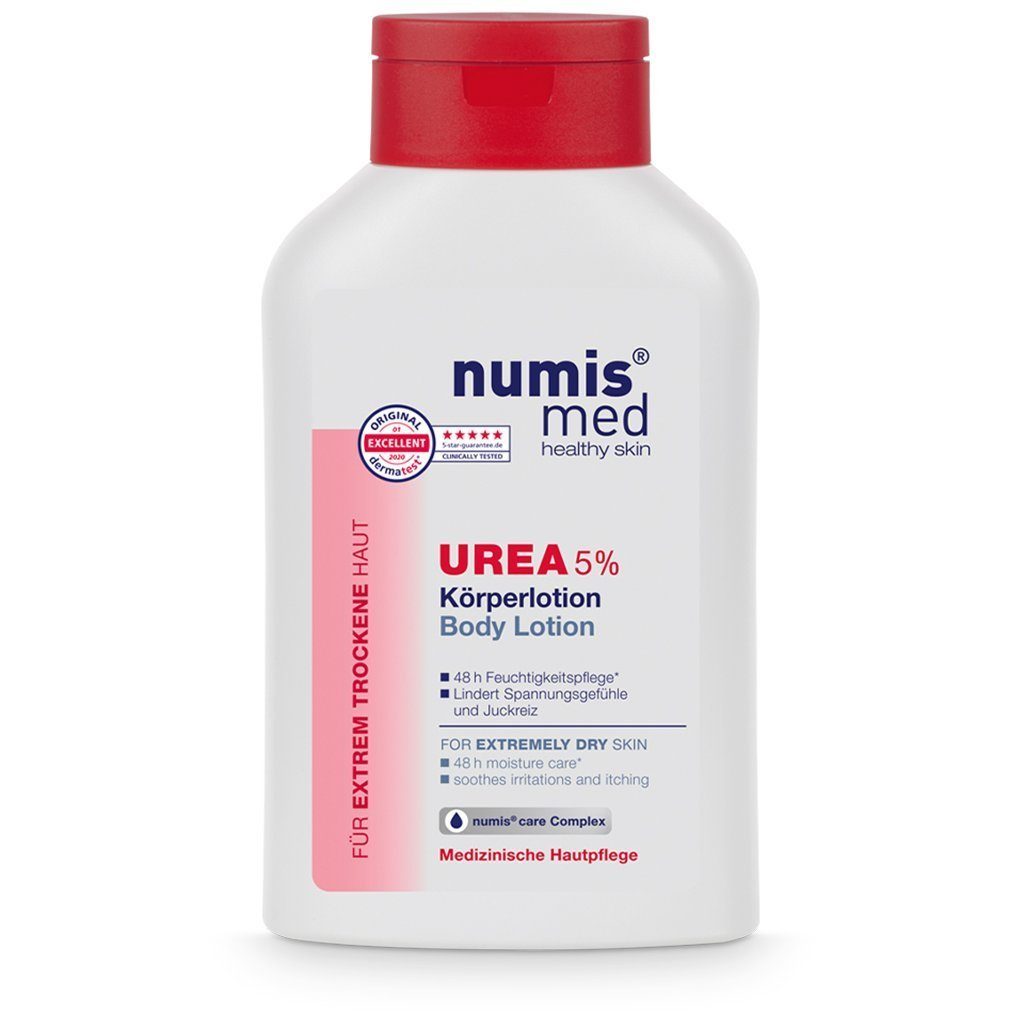 1x - numis Urea 5% trockene für Körperlotion Haut extrem med 300ml, Bodylotion 1-tlg. Körperlotion