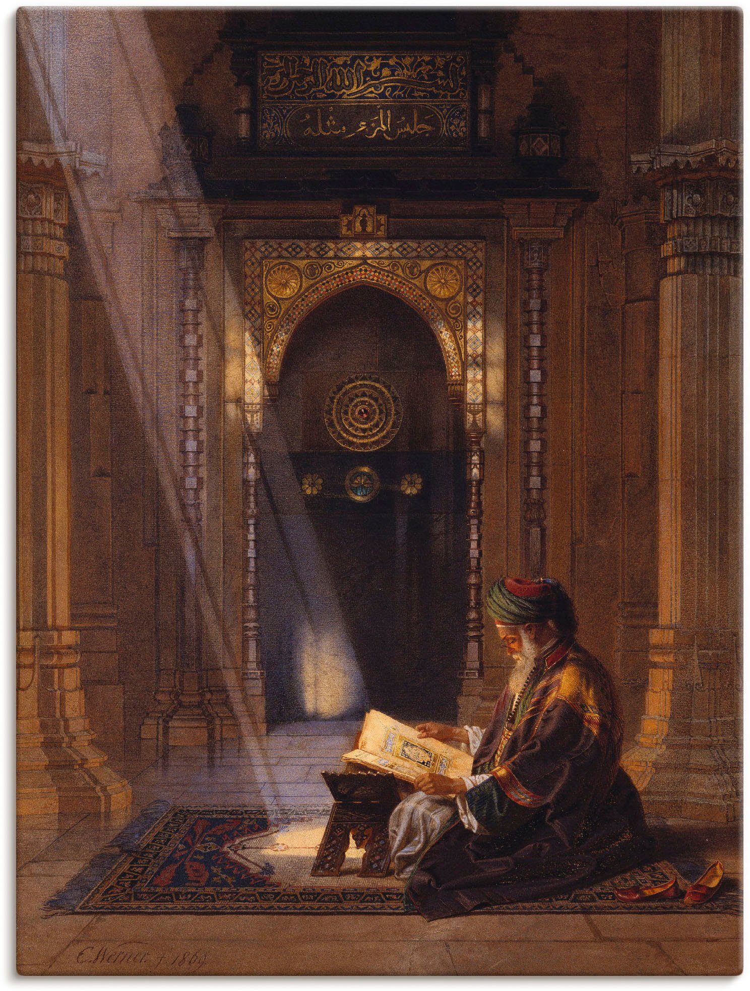 Artland Wandbild In der Moschee., Religion (1 St), als Leinwandbild, Poster, Wandaufkleber in verschied. Größen