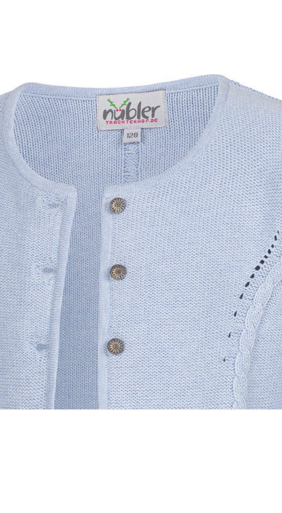 Nübler Trachtenstrickjacke Kinderstickjacke Amira Madl in Hellblau von Nübler