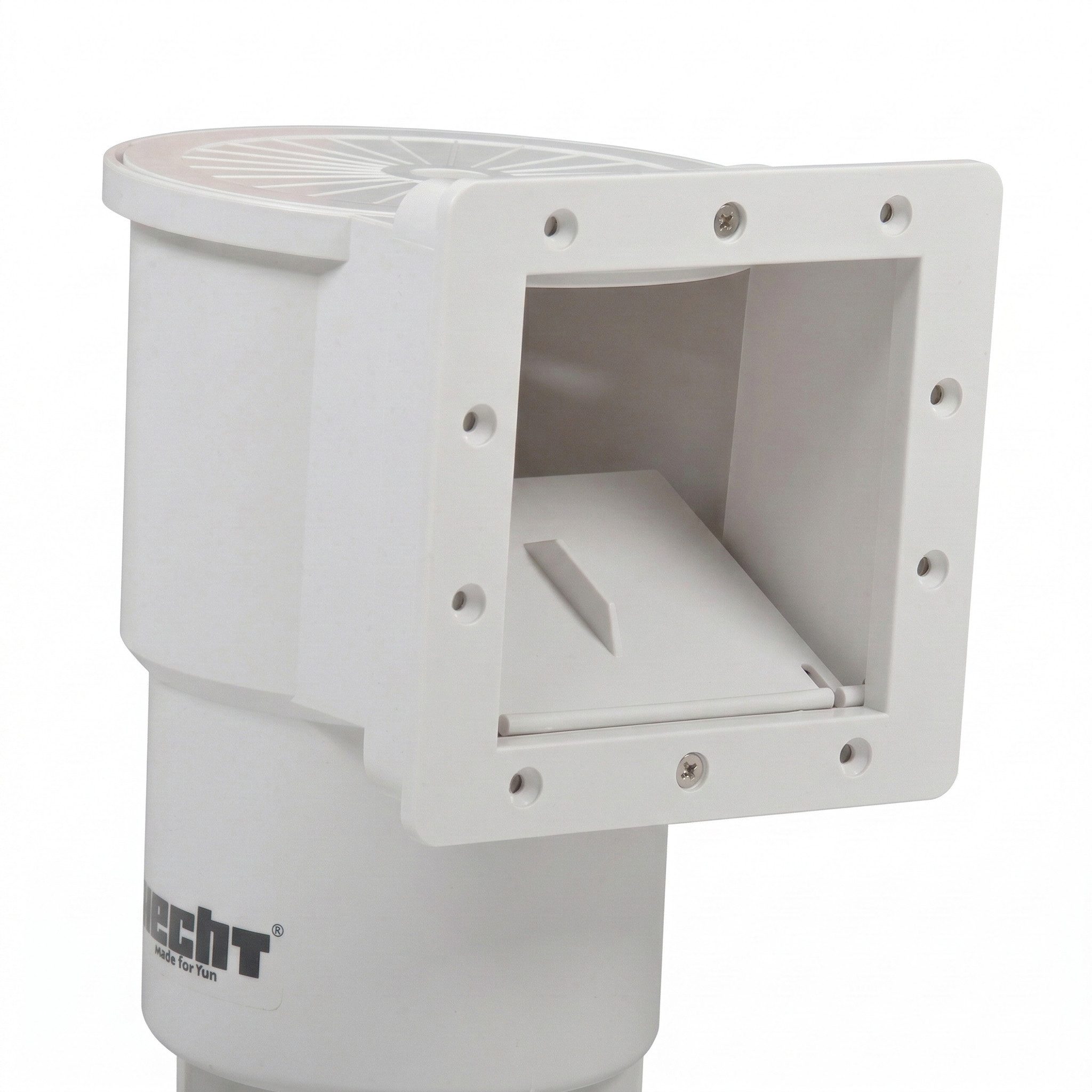 Hecht Skimmer Poolskimmer komplett Set, 1 ¼ und 1 ½ Zoll Anschlüsse, Einlaufdüse, Saugplatte, 135 mm Auffangsieb, für Aufstell- & Fertigbecken