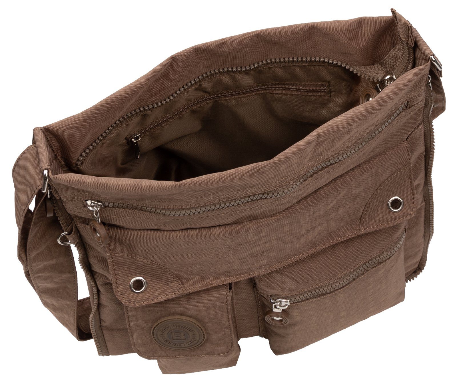 Handtasche STREET Braun BAG Schwarz, Schlüsseltasche Schultertasche, tragbar Umhängetasche als Schultertasche Umhängetasche Damentasche