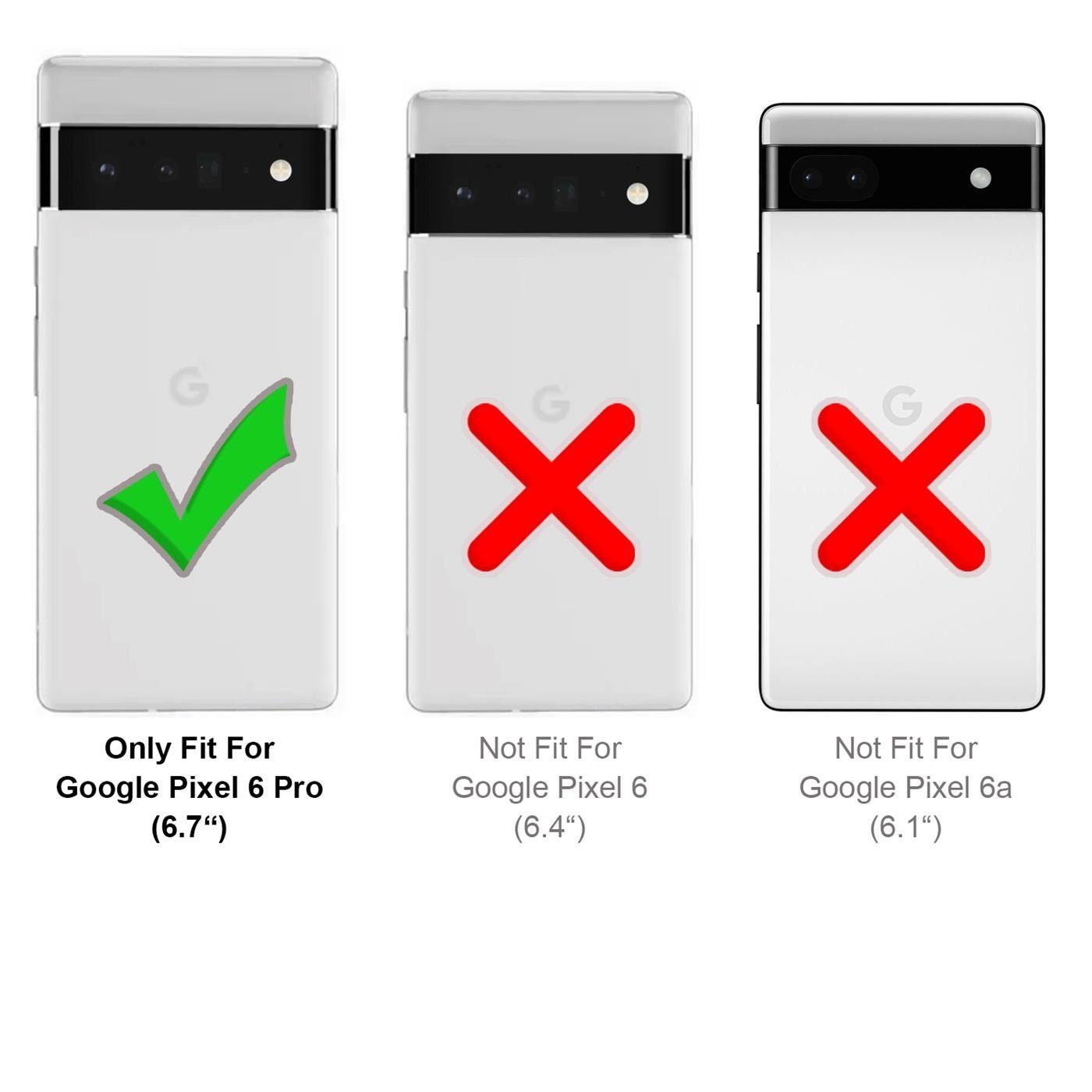 CoolGadget Handyhülle Magnet Case Handy Tasche für Google Pixel 6 Pro 6,7 Zoll, Hülle Klapphülle Ultra Slim Flip Cover für Pixel 6 Pro Schutzhülle