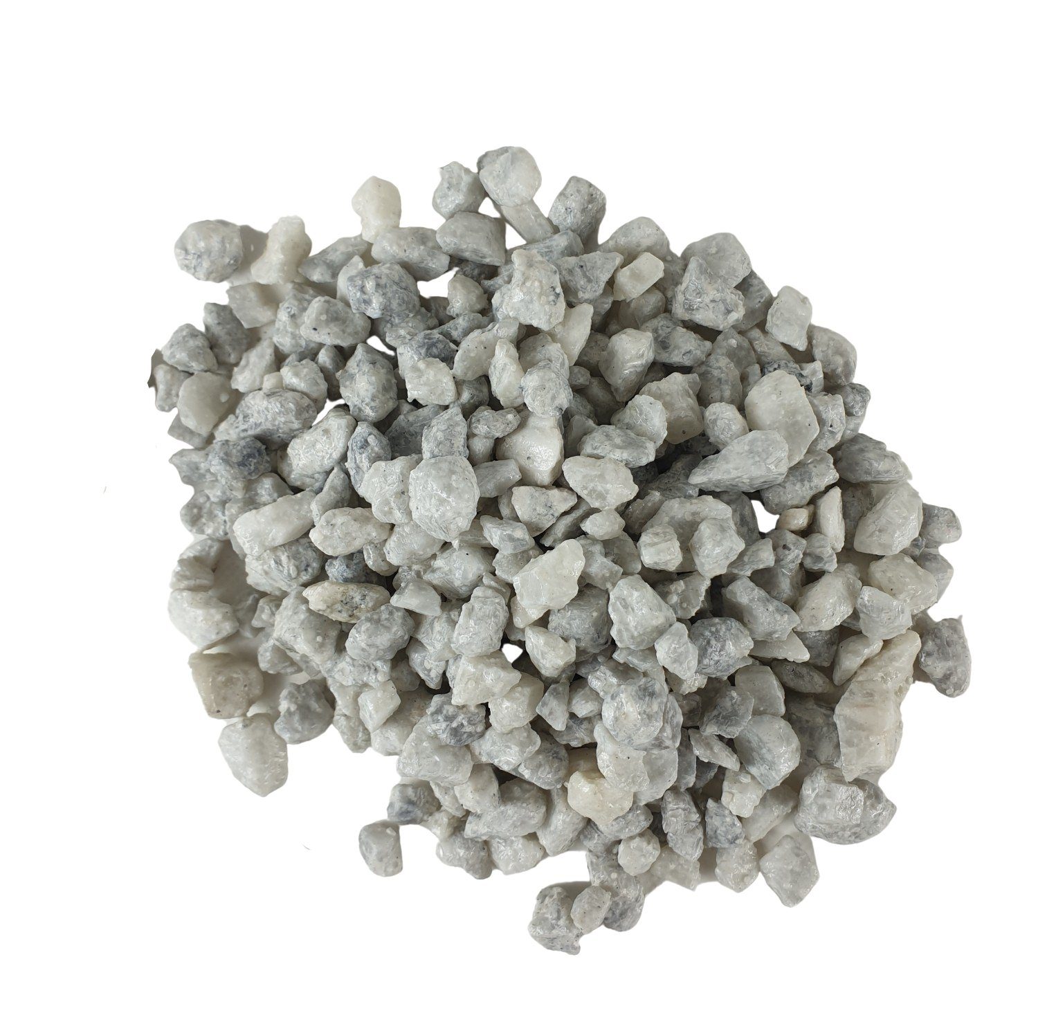 sesua Dekosteine Marmorsplitt weiß Carrara Kies 5 kg Körnung 9-12 mm
