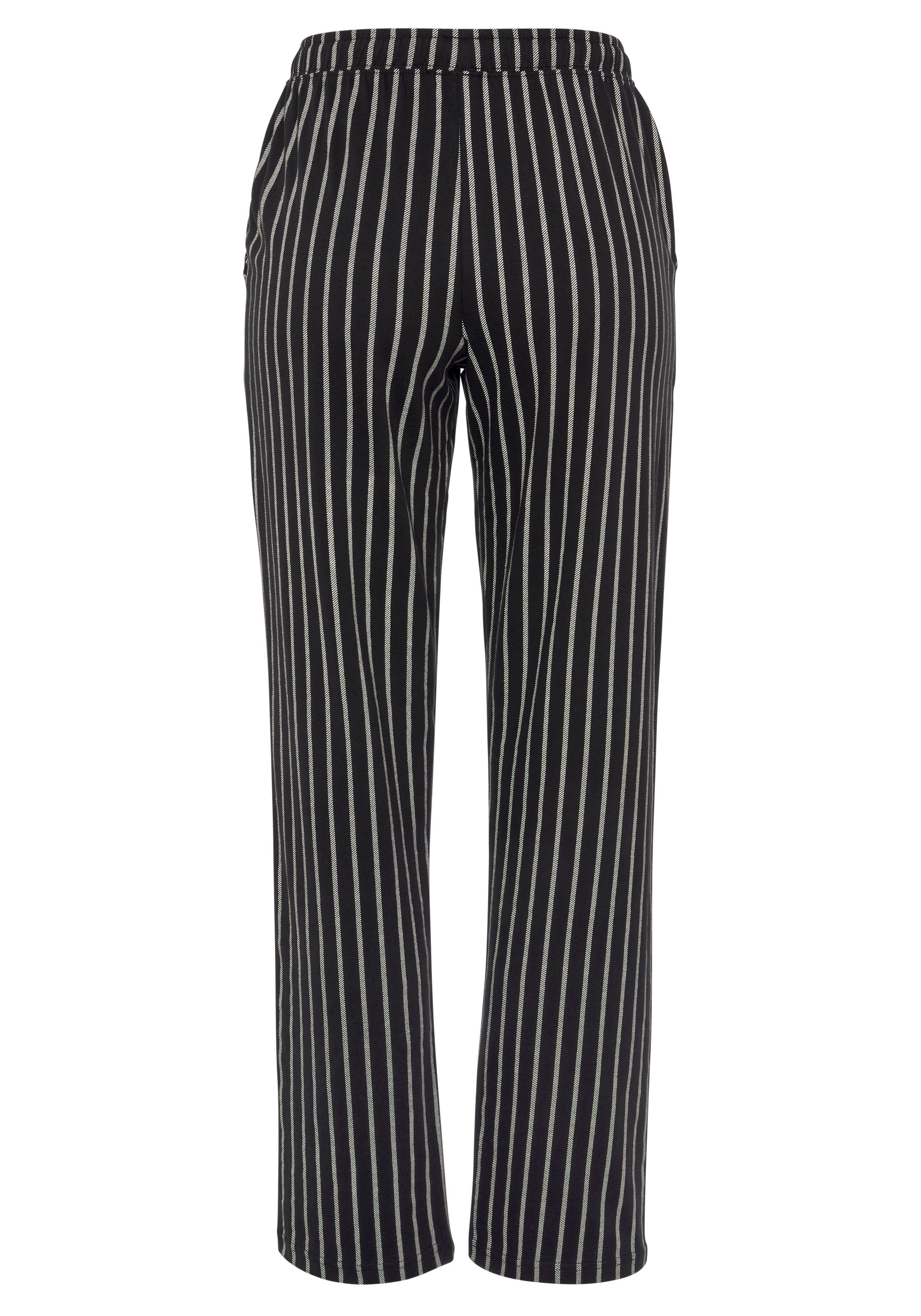 Vivance Dreams by Lascana Pyjamahose mit Schwarz-Weiß-Druck